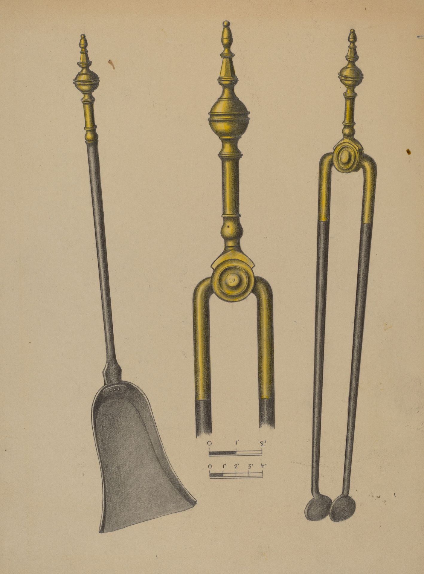 Fire Tongs and Shovel by Anonymous