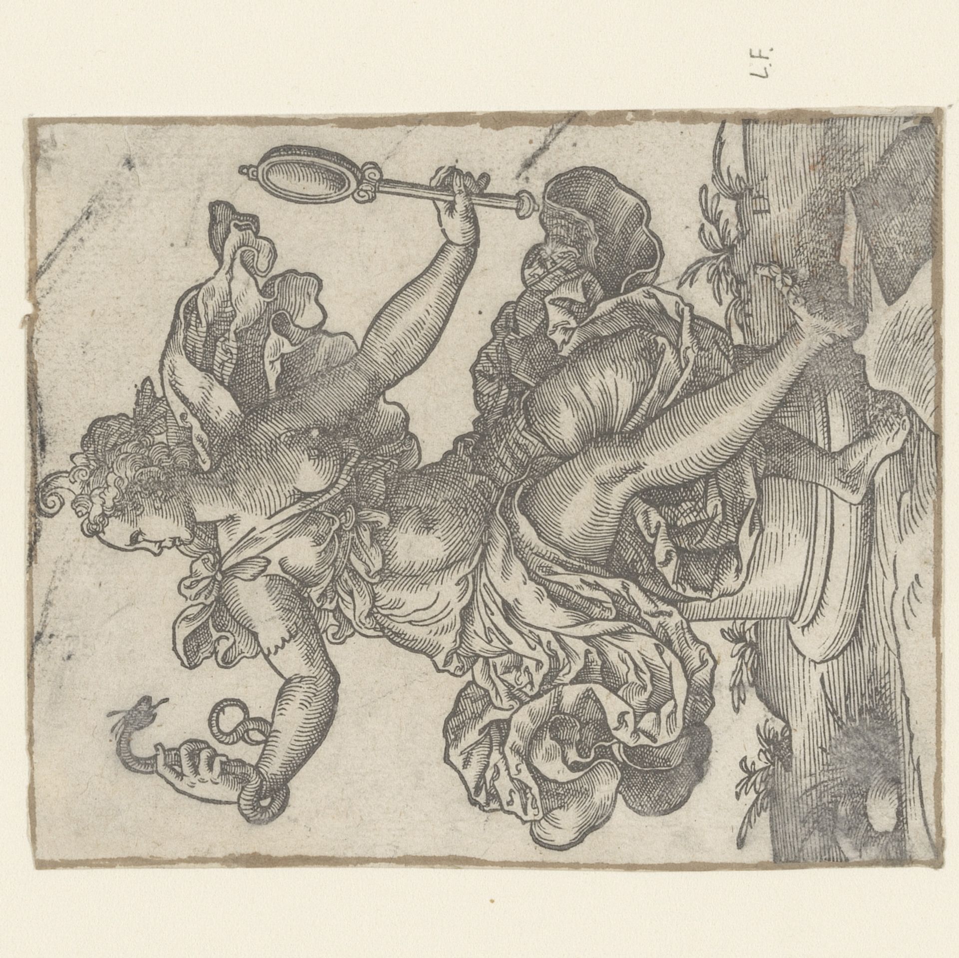 Personificatie van voorzichtigheid by Ludwig Frig