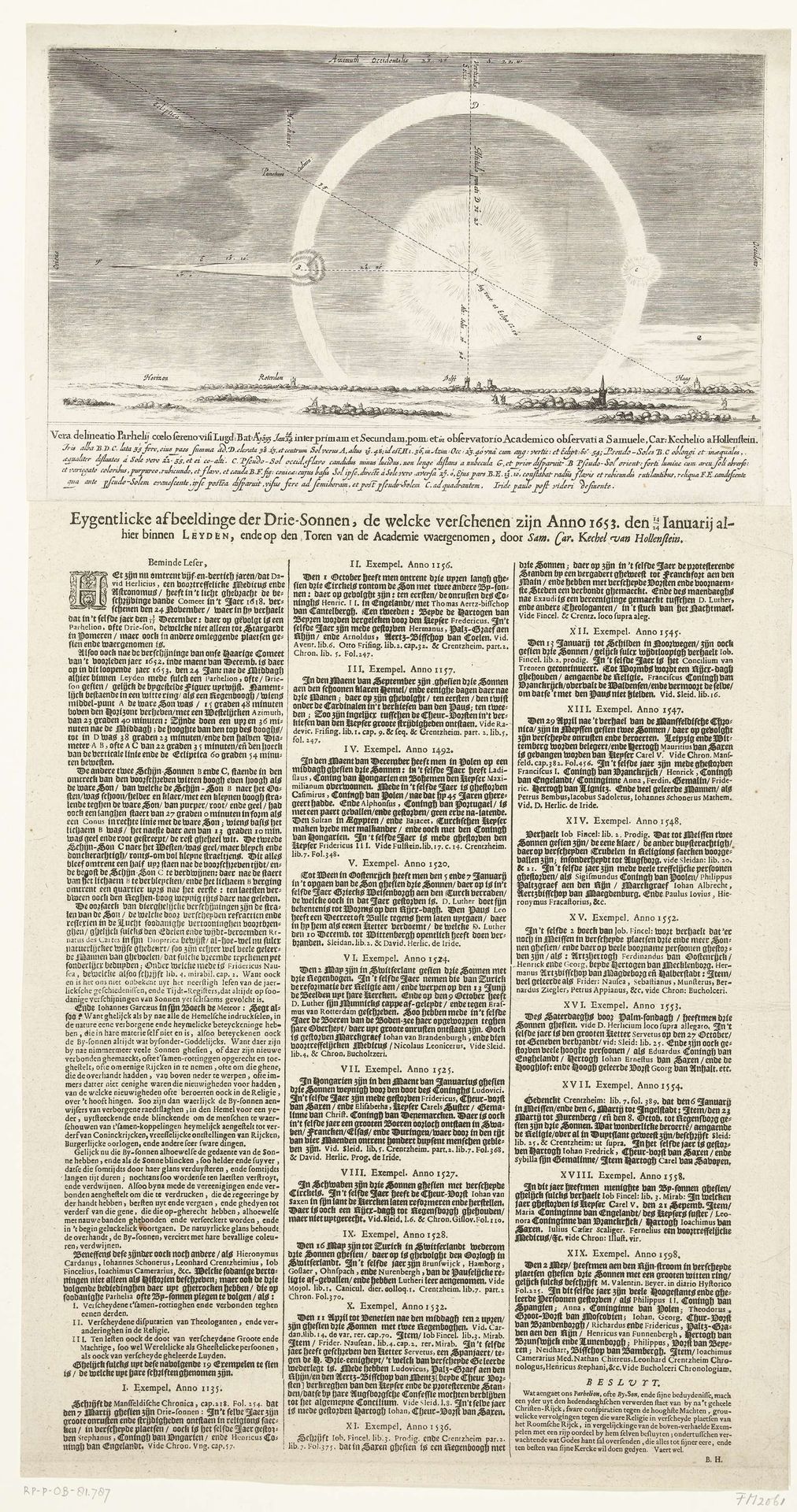 Astronomisch fenomeen waargenomen te Leiden, 1653 by Anonymous
