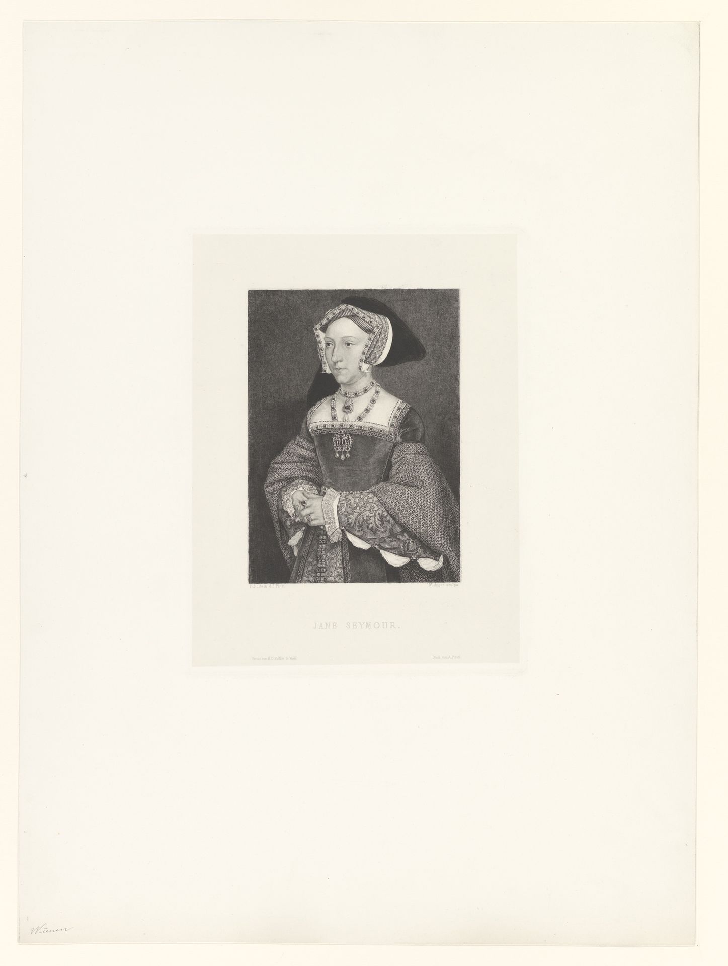 Portret van Jane Seymour by William Unger