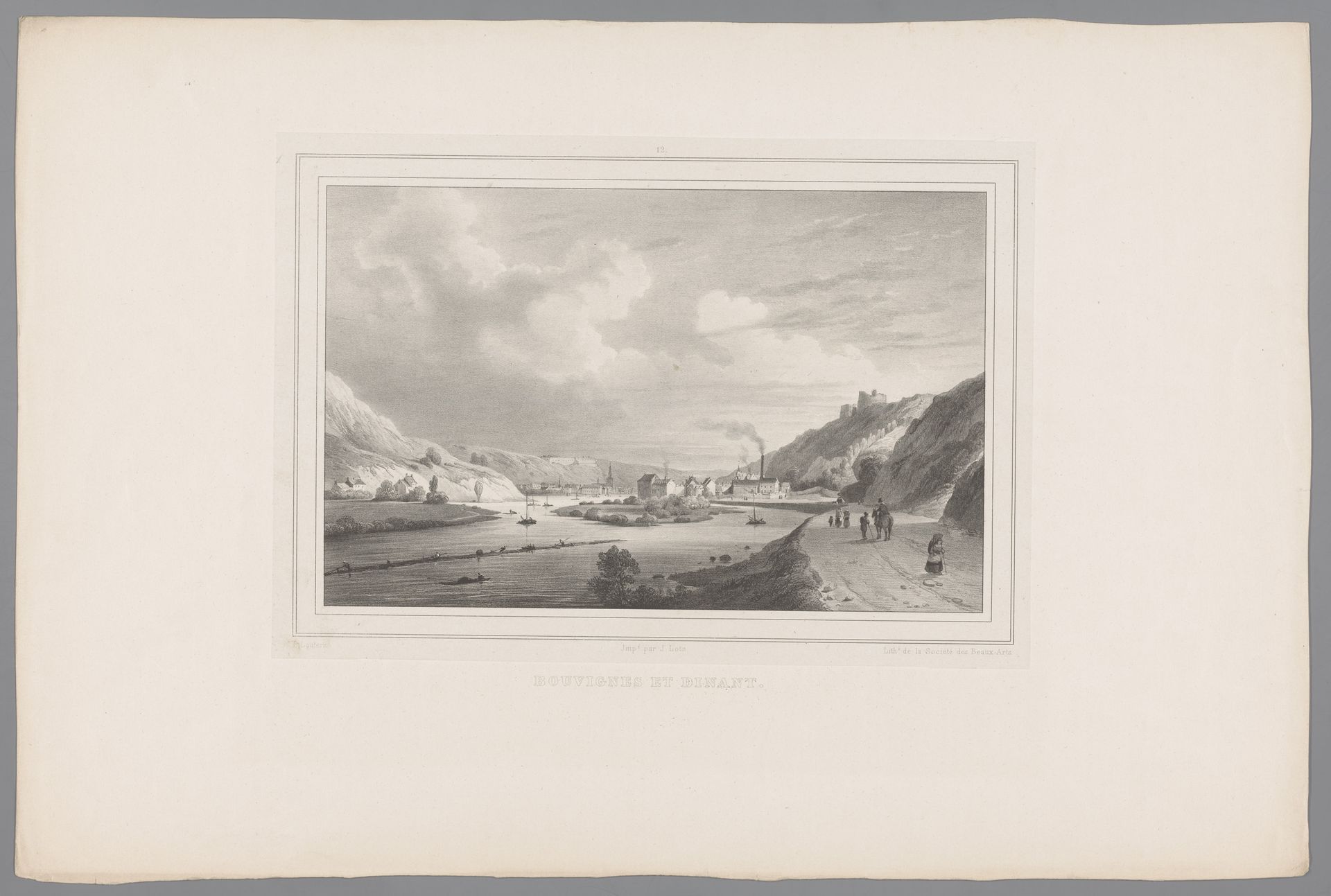 Gezicht op Dinant by Paulus Lauters