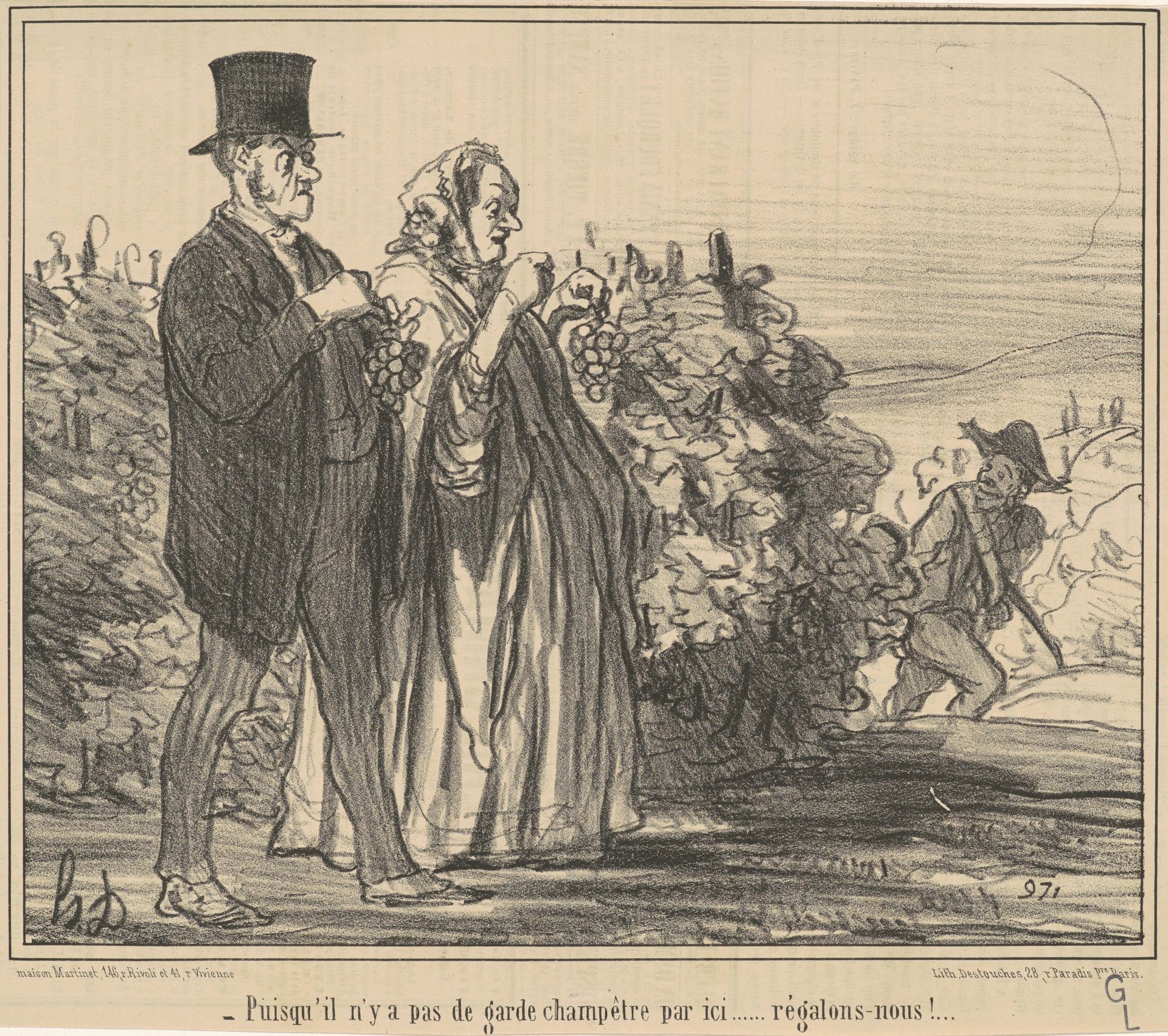 Puisqu'il n'y a pas de garde champêtre ... by Honoré Daumier