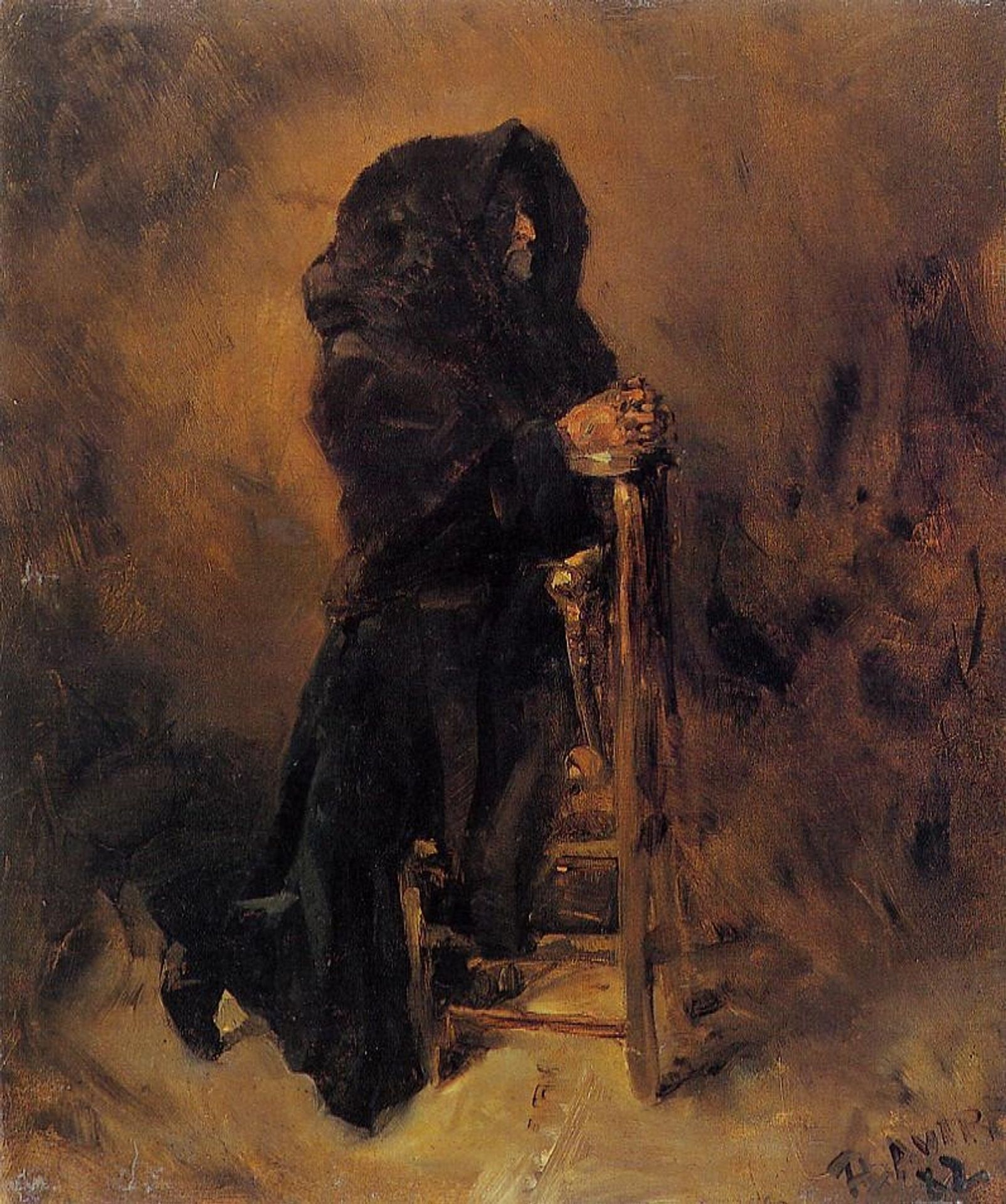 Woman in Prayer by Henri de Toulouse-Lautrec