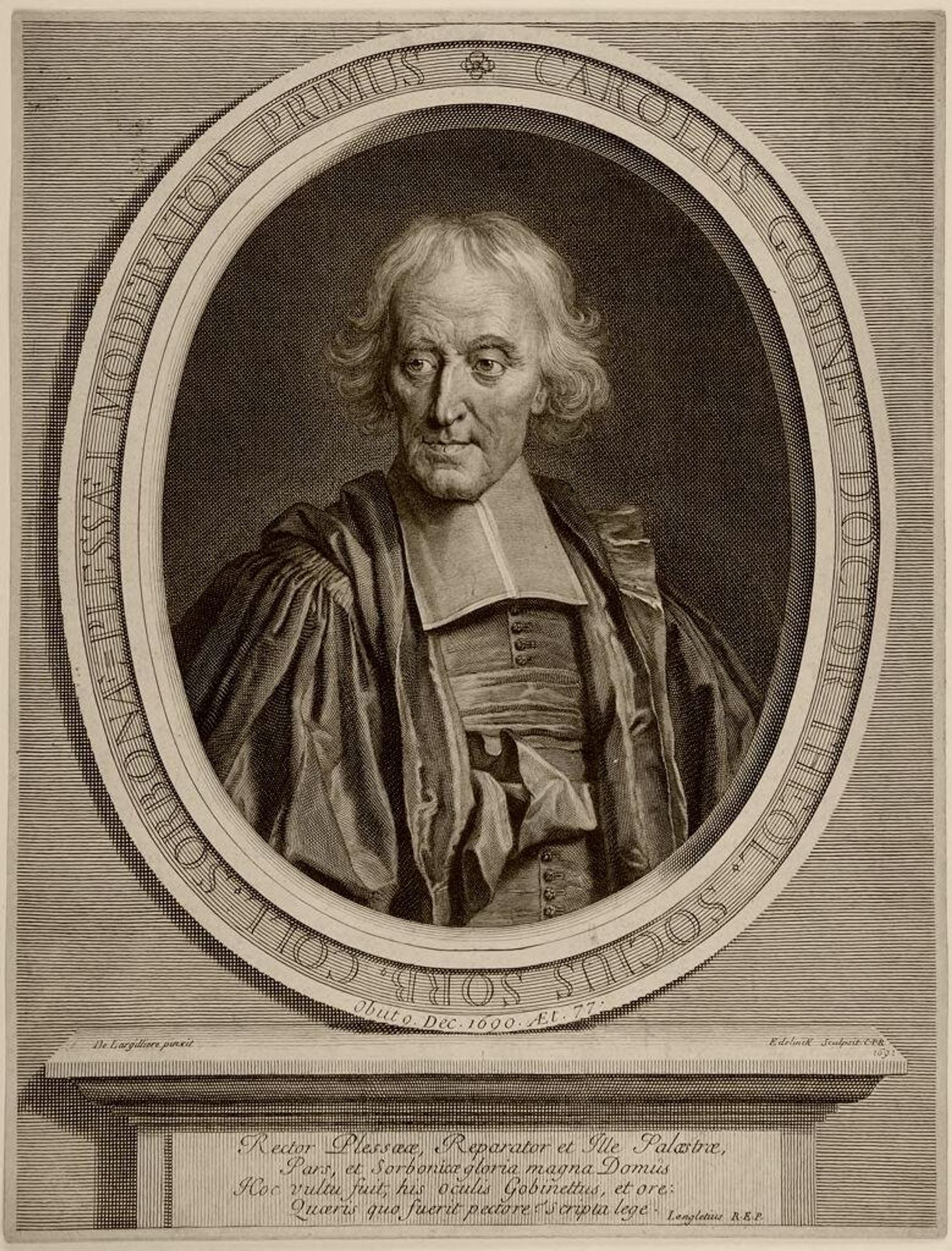 Charles Gobinet by Gérard Edelinck