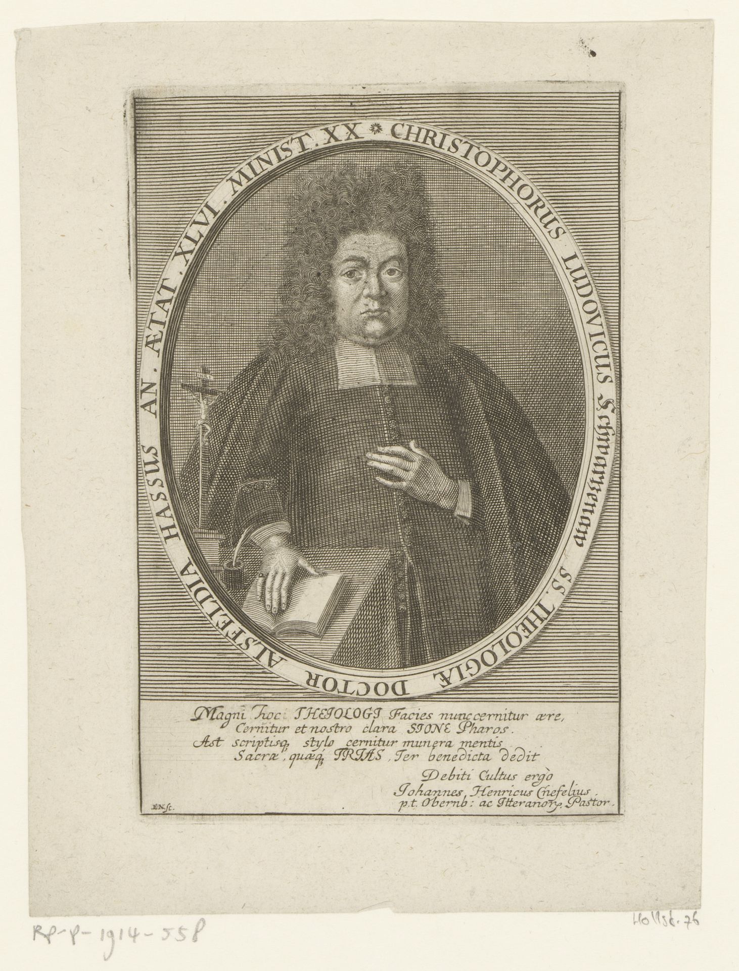 Portret van Christoph Ludwig Schwarzenau by Elias Nessenthaler