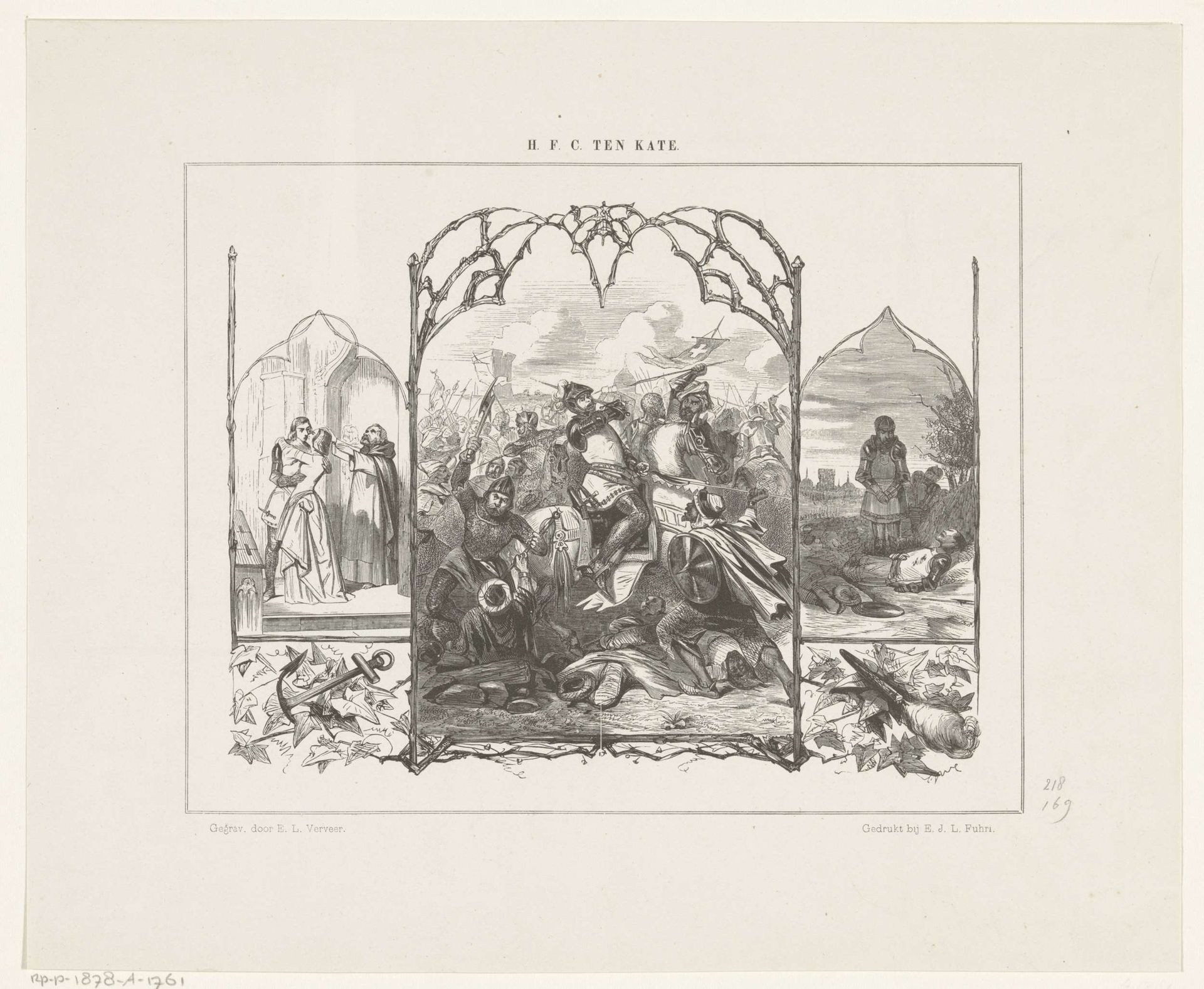 Drieluik met taferelen uit de kruistochten by Elchanon Verveer