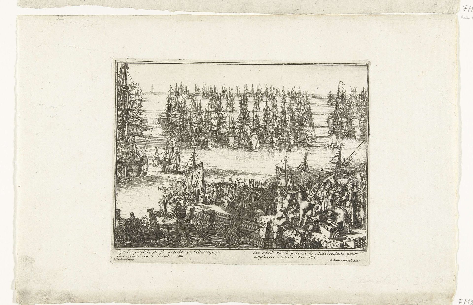 Vertrek van Willem III naar Engeland, 1688 by Pieter Pickaert