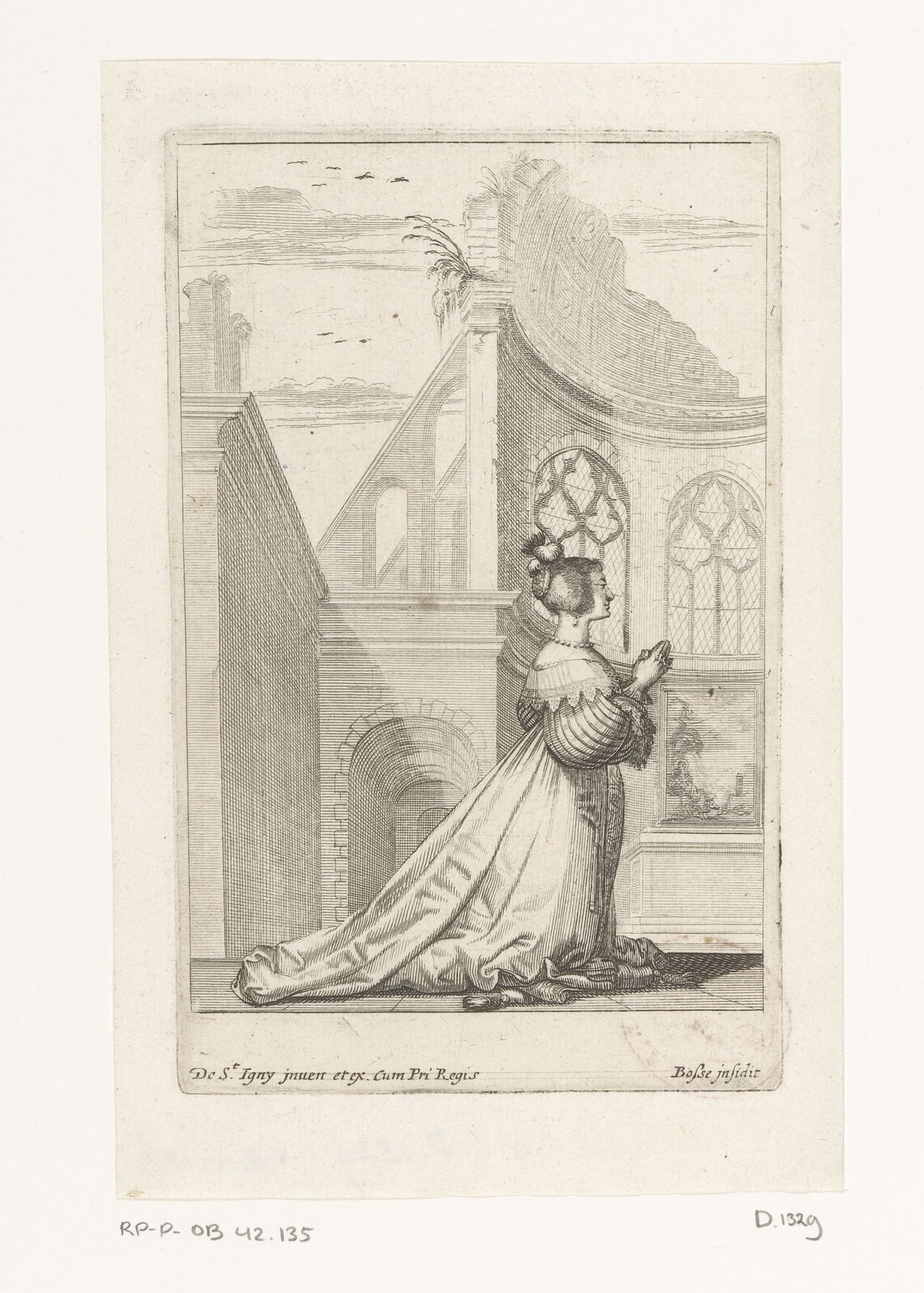 La Noblesse Française à l’église (De Franse adel in de kerk) by Abraham Bosse