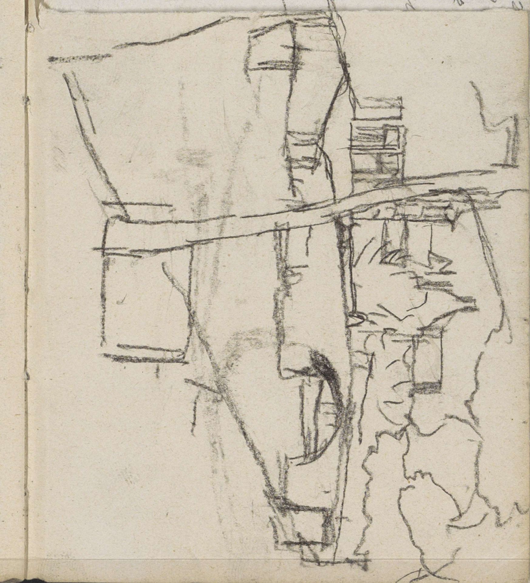 Gezicht op een brug over een gracht te Amsterdam by George Hendrik Breitner
