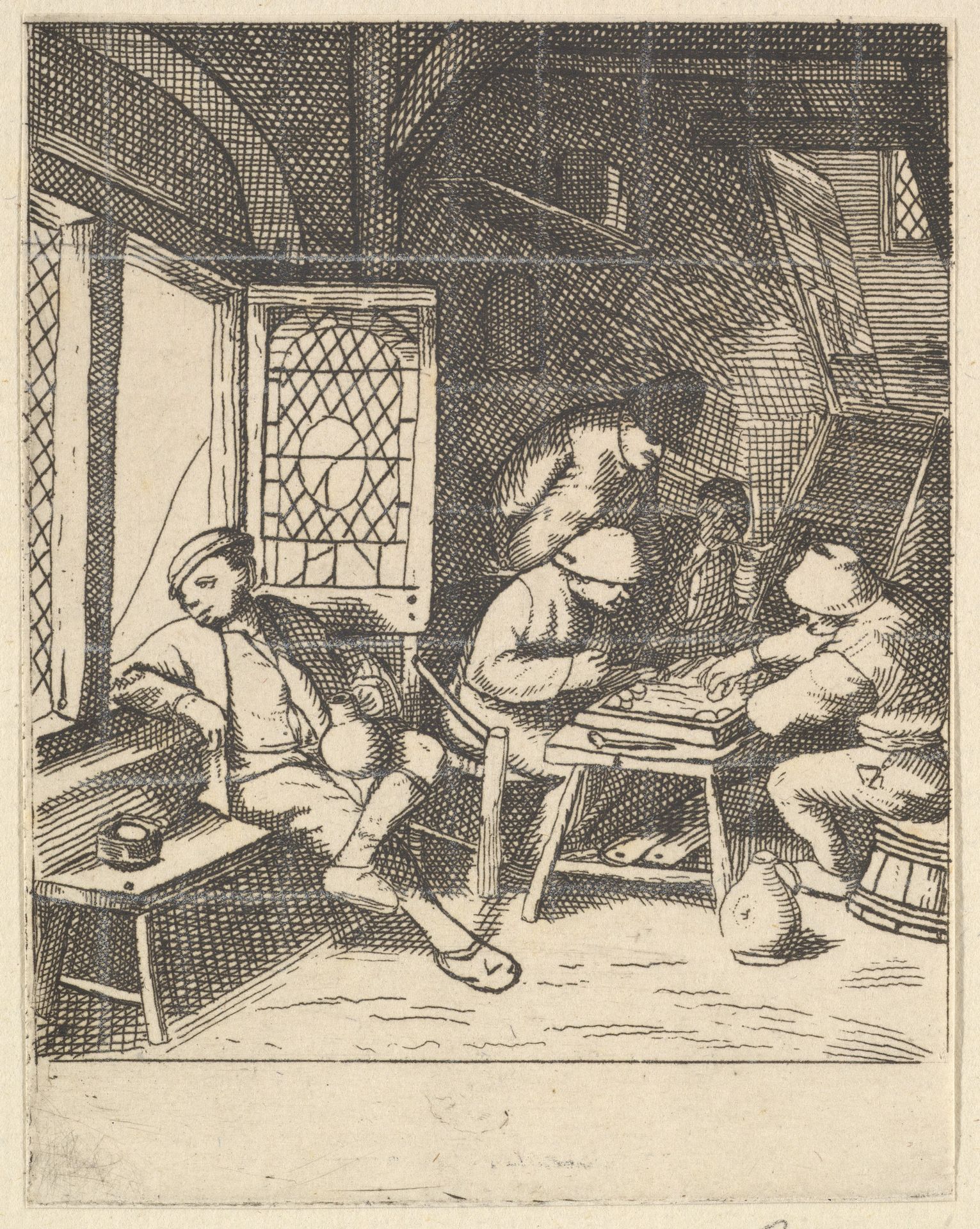 Tric Trac Players by Adriaen van Ostade