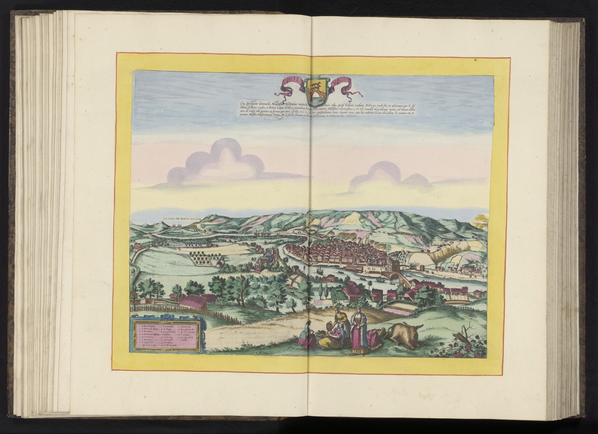 Gezicht op Bilbao by Frans Hogenberg