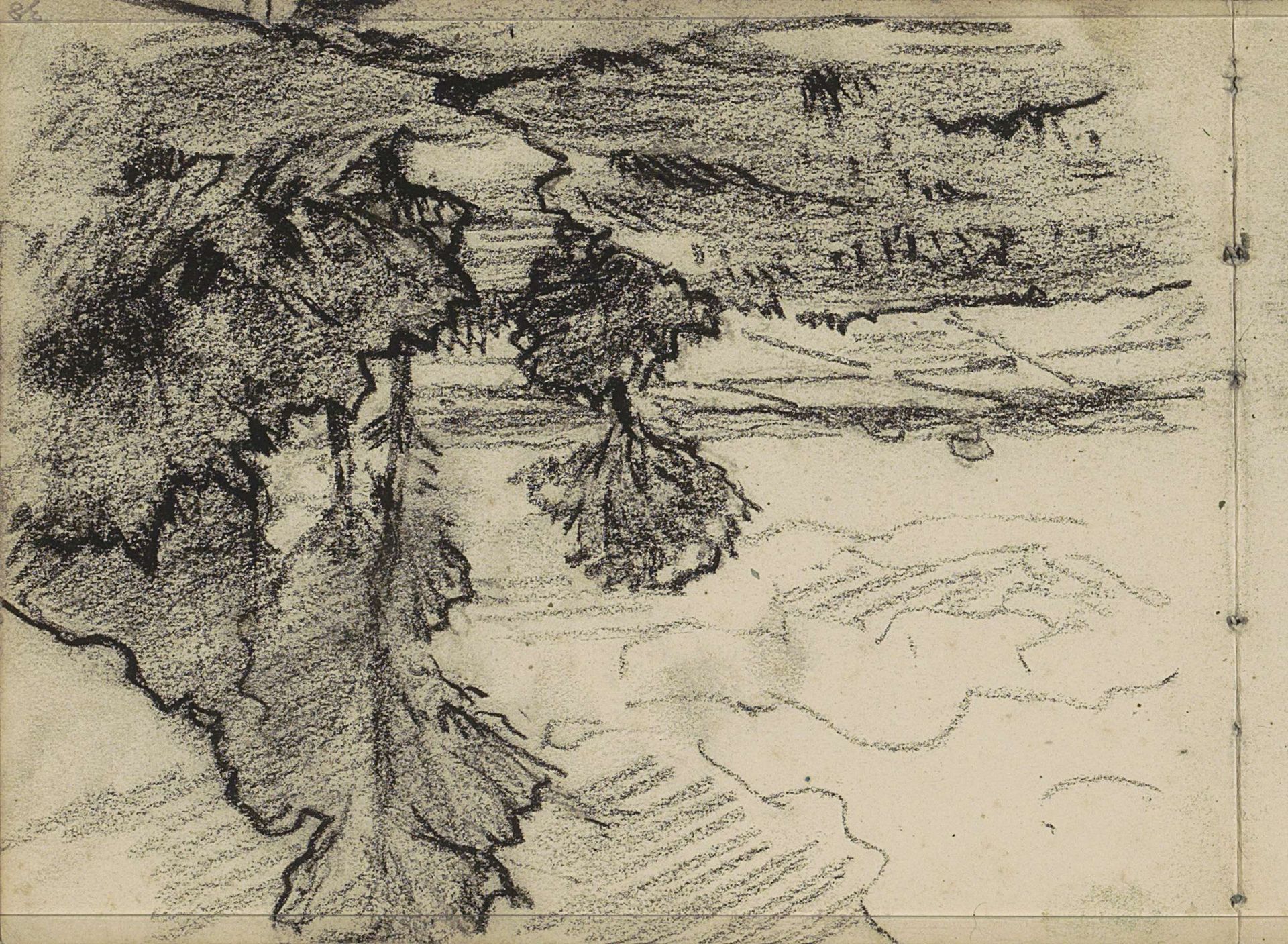 Weilanden en bomen by Hermannus Adrianus van Oosterzee