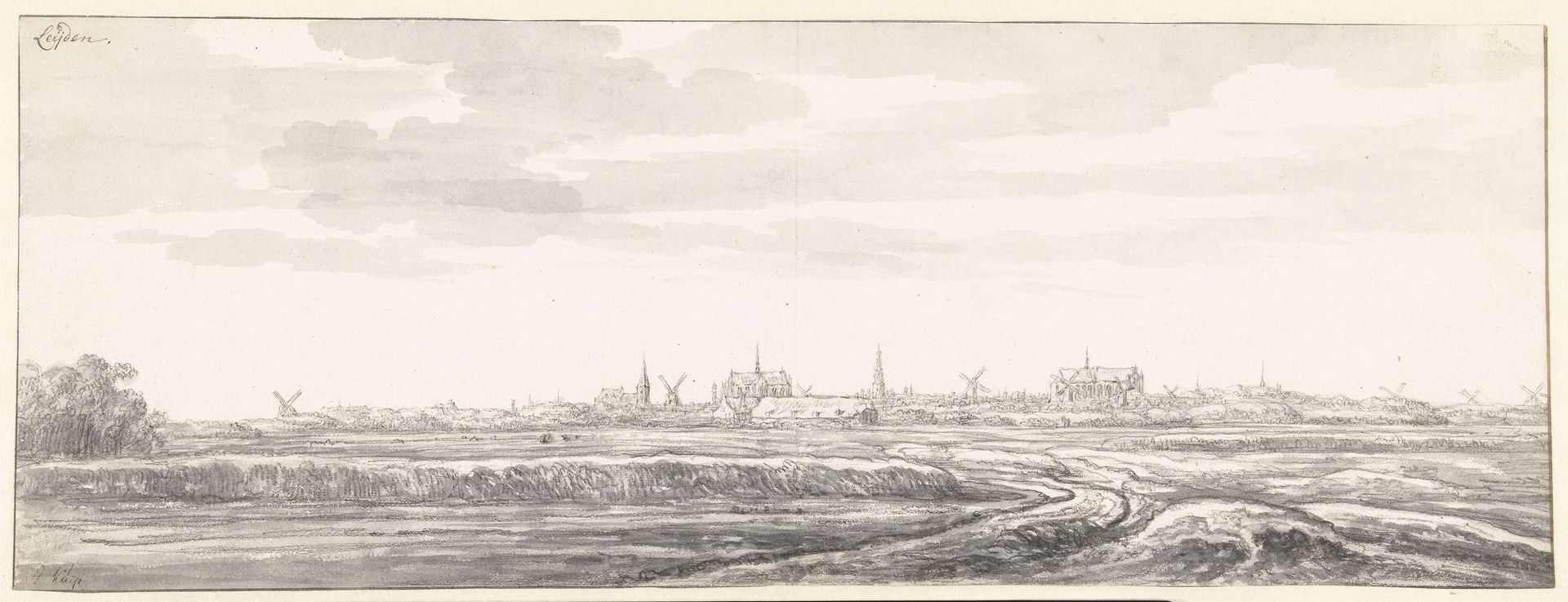 View of Leiden by Aelbert Cuyp