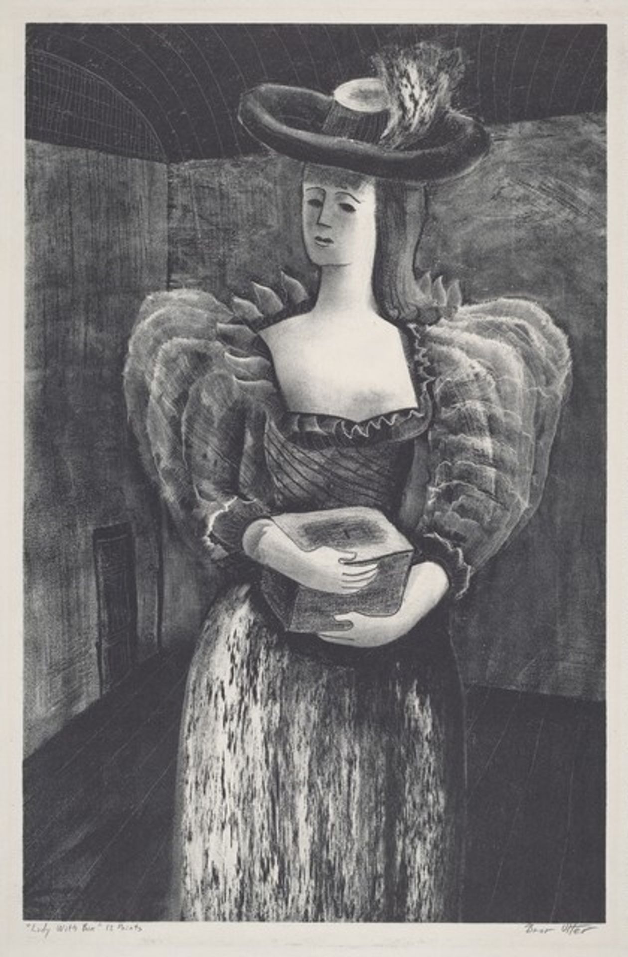Lady With Box by Bror Utter