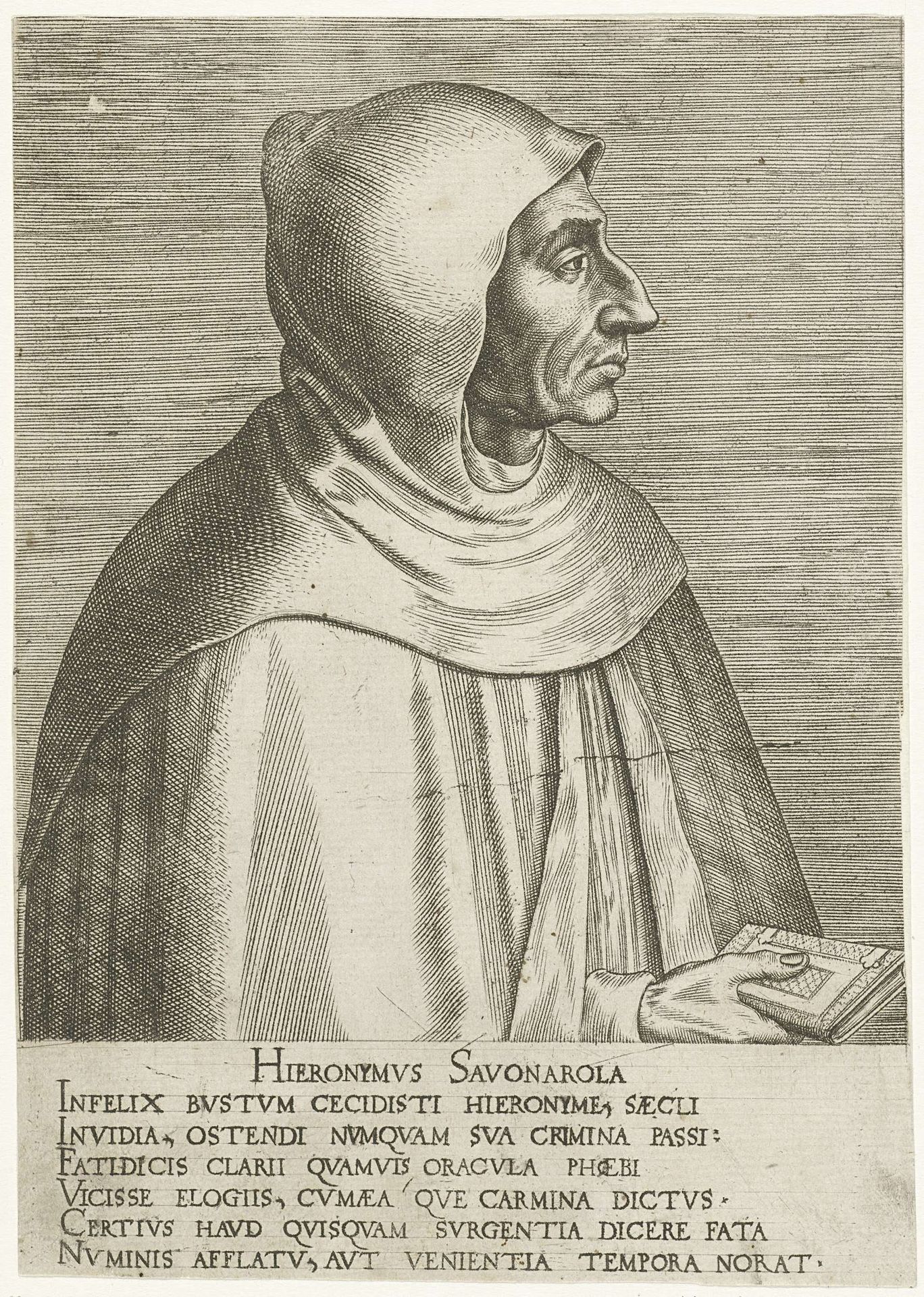 Portret van Girolamo Savonarola by Philips Galle
