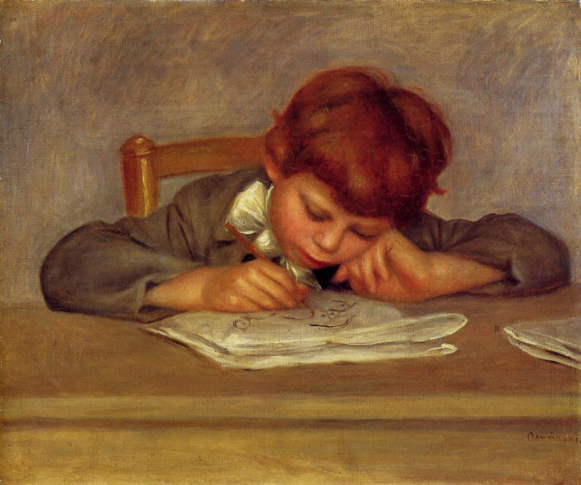 Jean Drawing by Pierre-Auguste Renoir