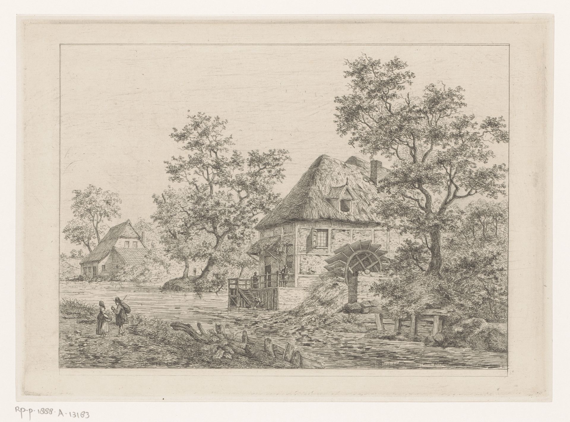 Watermolen bij Krefeld by Jean Théodore Joseph Linnig