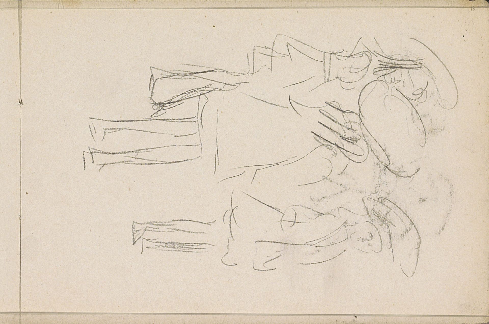 Drie meisjes met hoeden by Isaac Israels