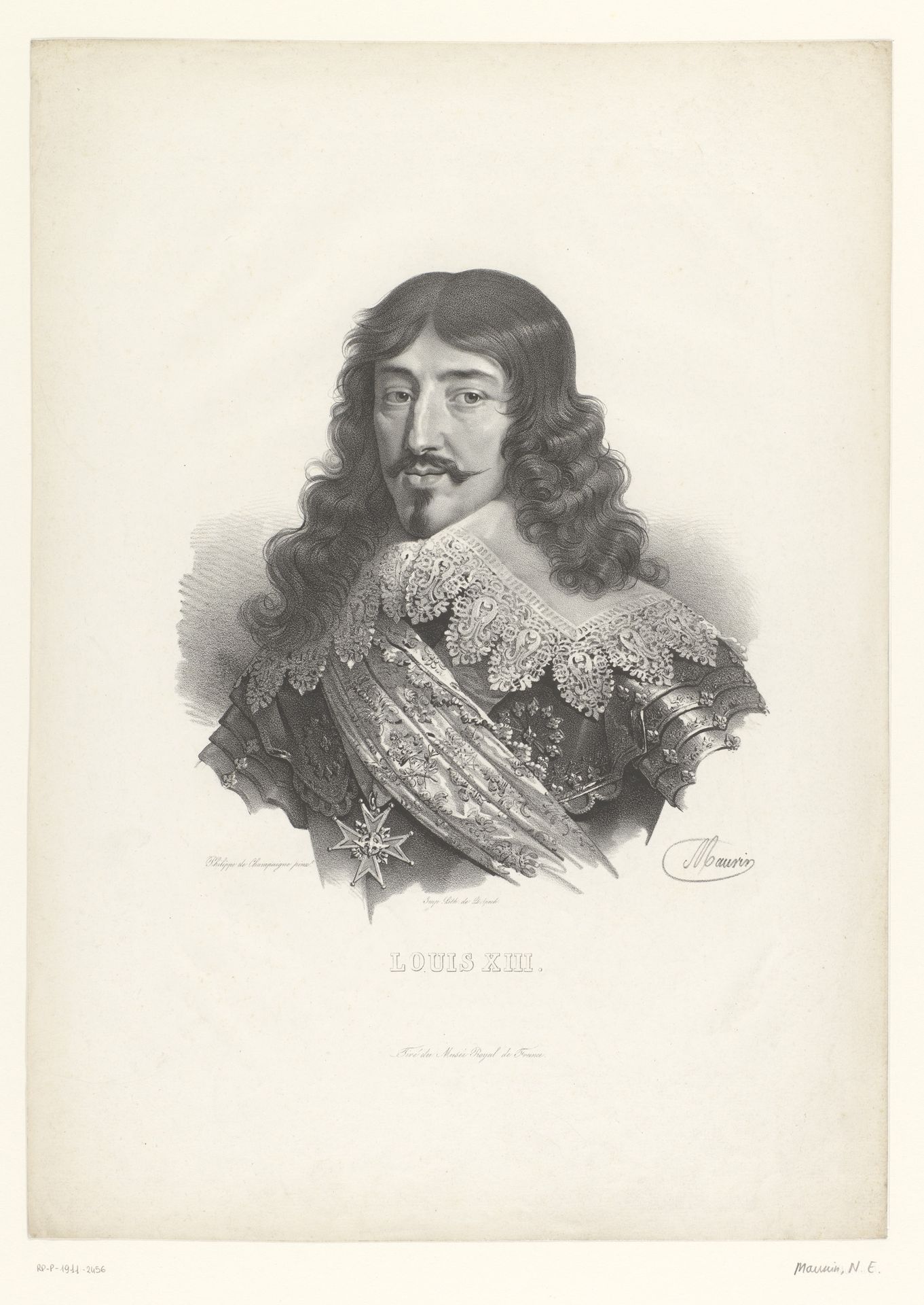 Portret van Lodewijk XIII, koning van Frankrijk by Nicolas Maurin