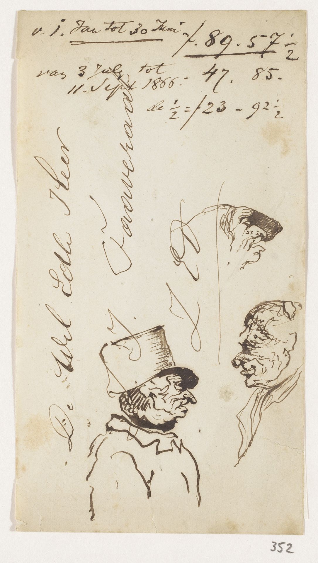 Envelop met koppen by Johannes Tavenraat