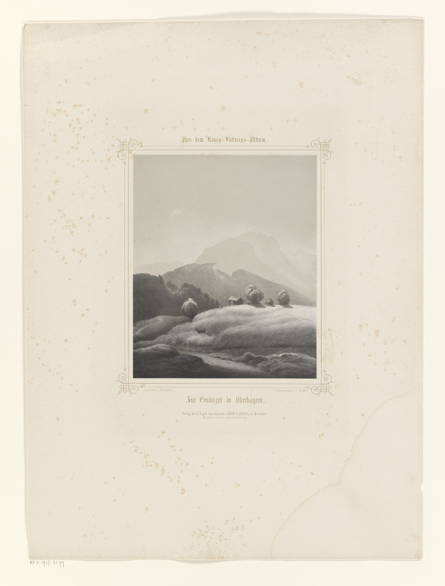 Berglandschap in Opper-Beieren by Johann Wölfle