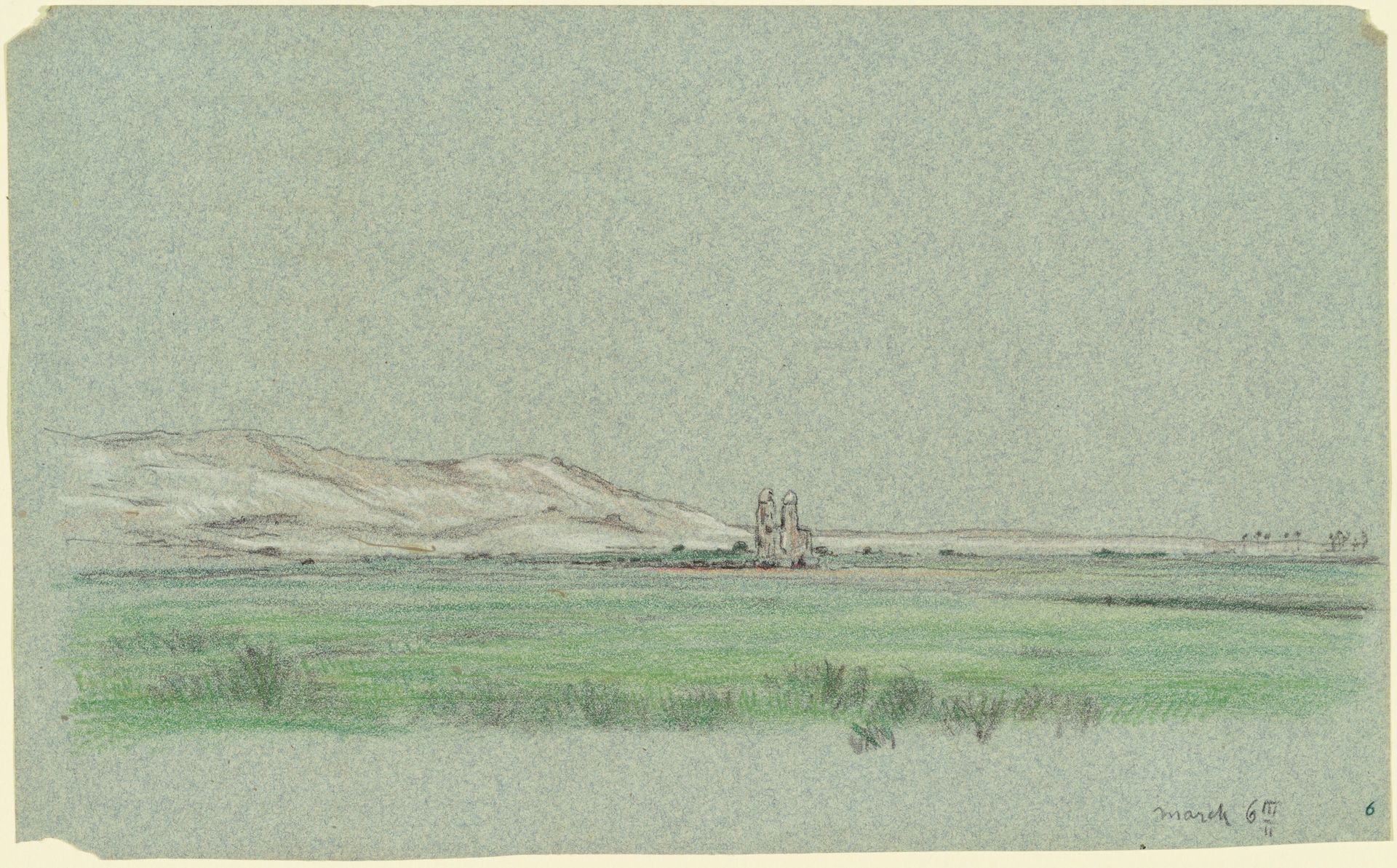 Nile Journey, Colossi of Memnon by Elihu Vedder