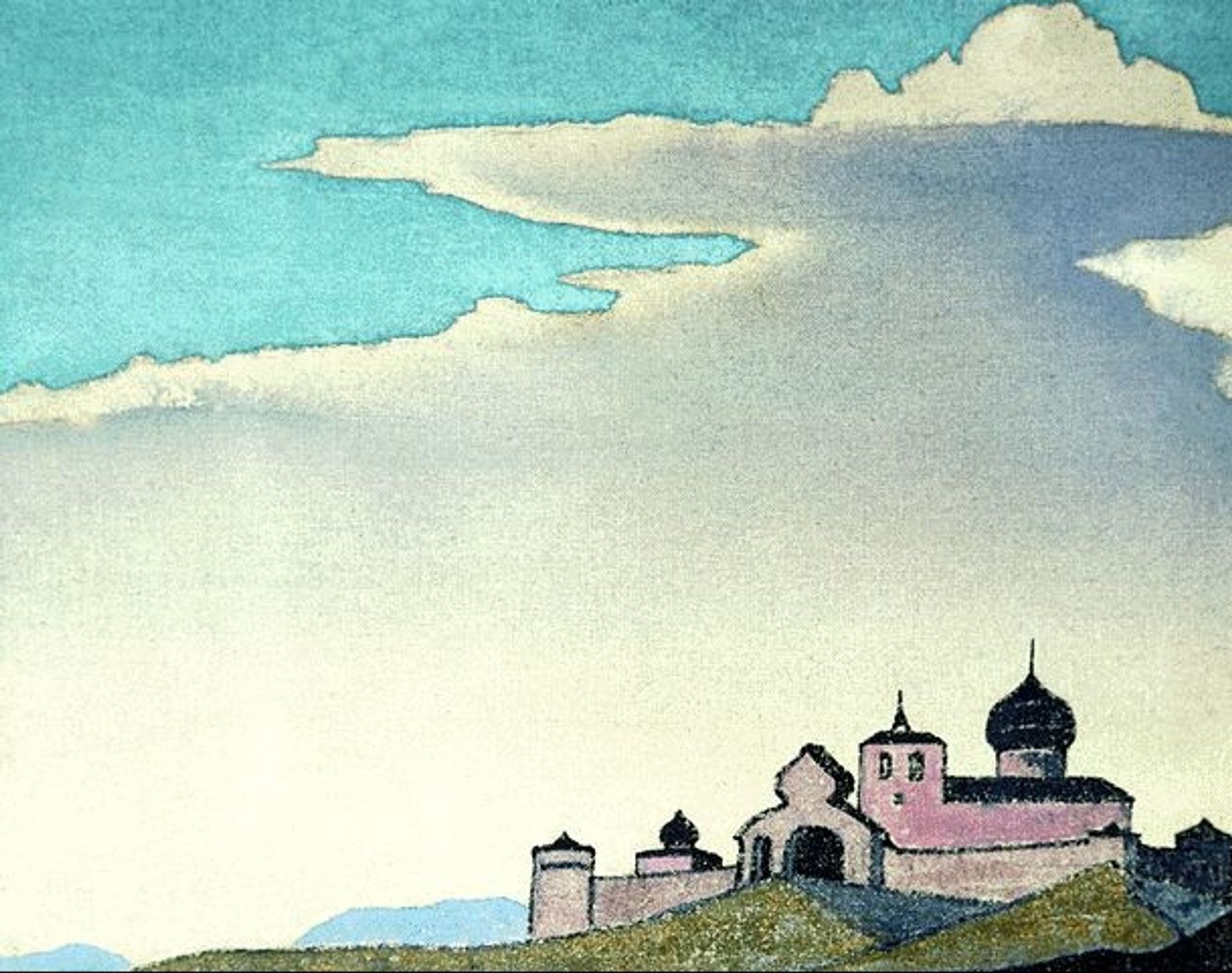 Study to "Wanderer of the light city" by Nicholas Roerich