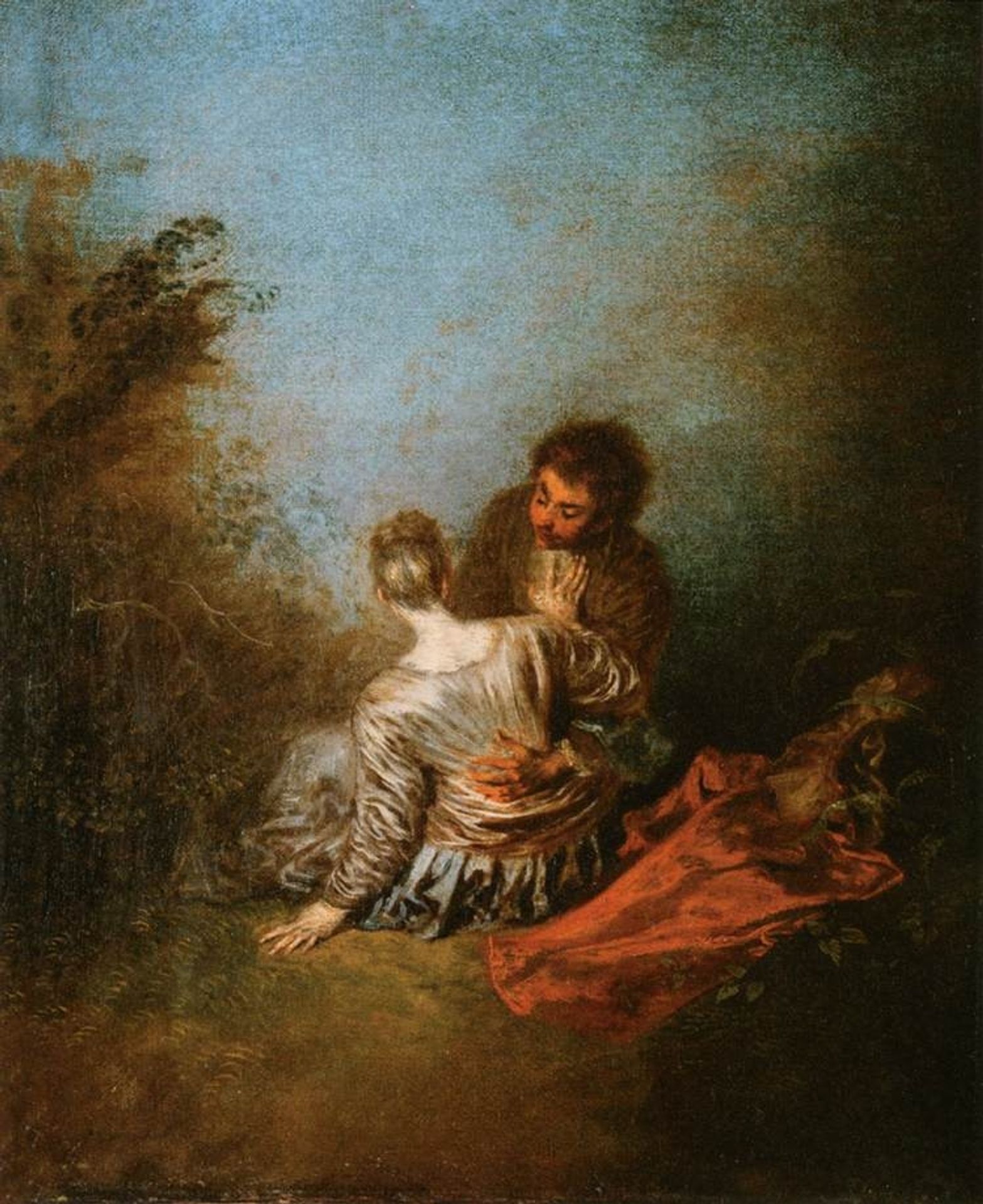The Blunder by Jean-Antoine Watteau
