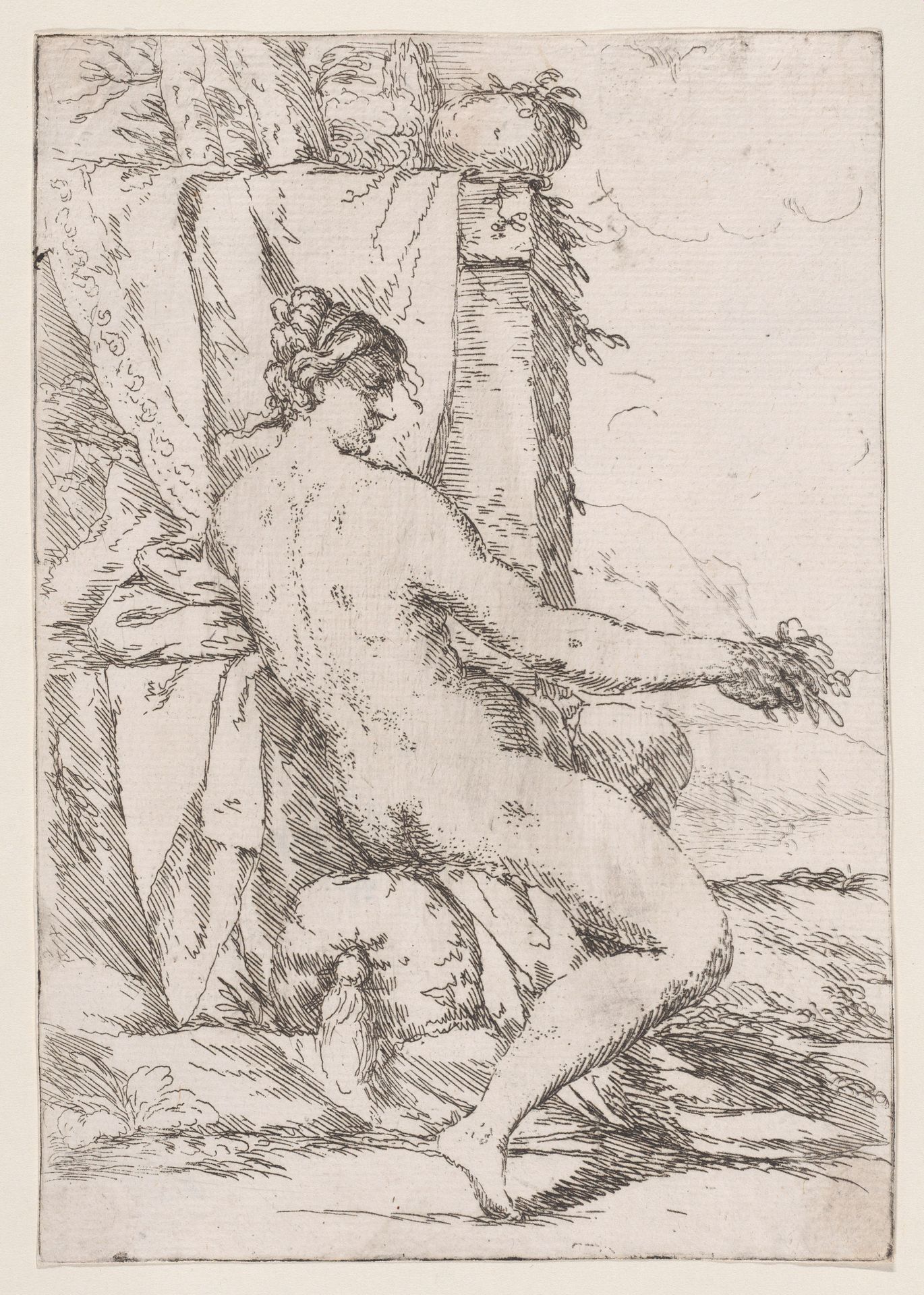 Seated woman facing right by Giuseppe Diamantini