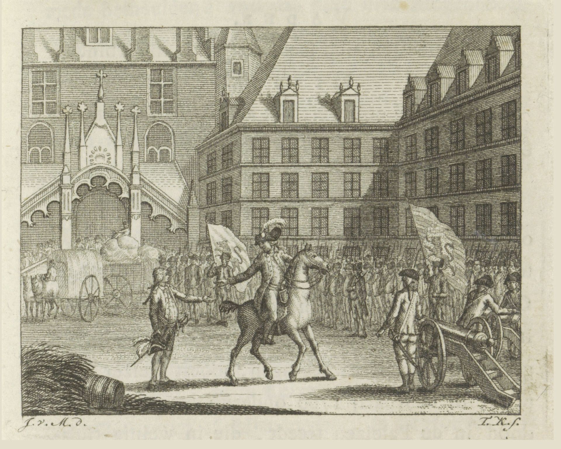 Inname van Brussel door de Patriotten, 1790 by Theodoor Koning
