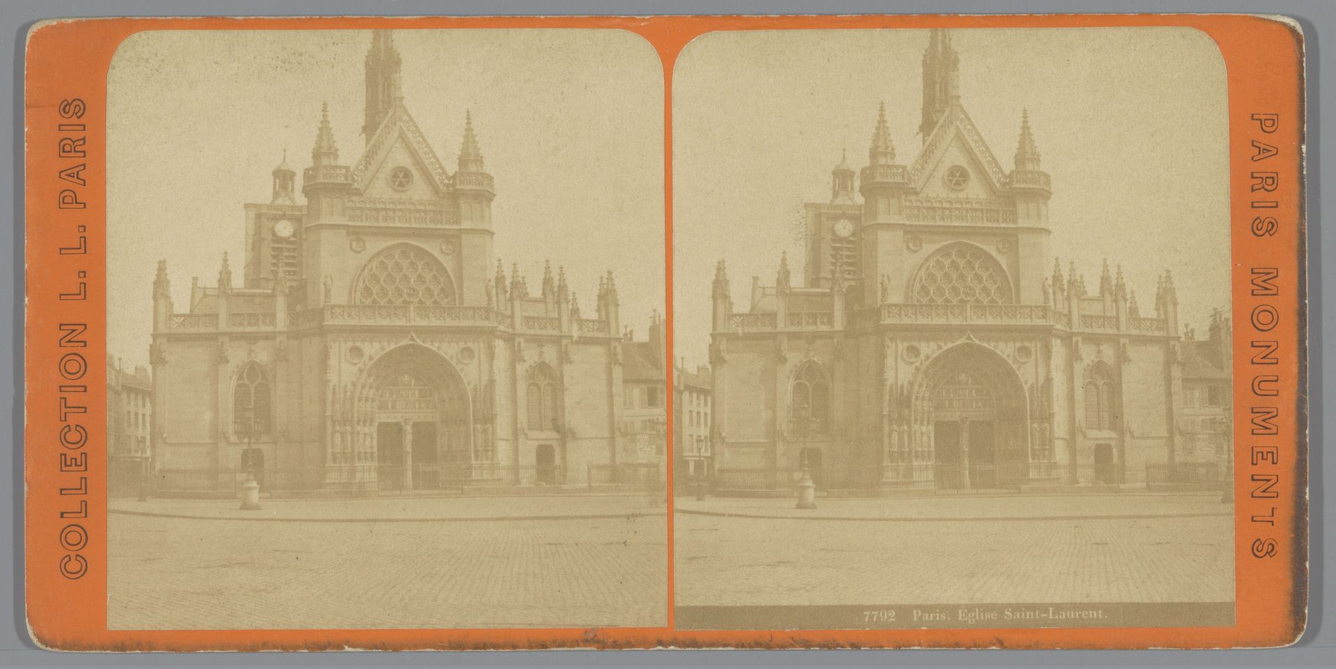 Gezicht op de Église Saint-Laurent in Parijs by LL