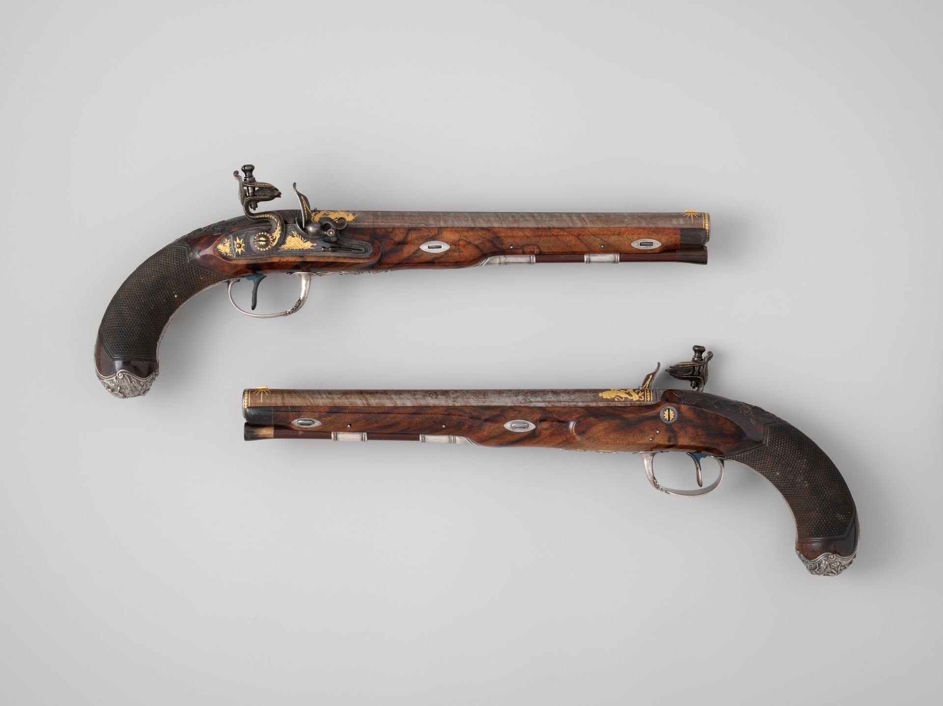 Pair of Flintlock Pistols of the Prince of Wales, later George IV (1762–1830), with Case and Accessories by Durs Egg