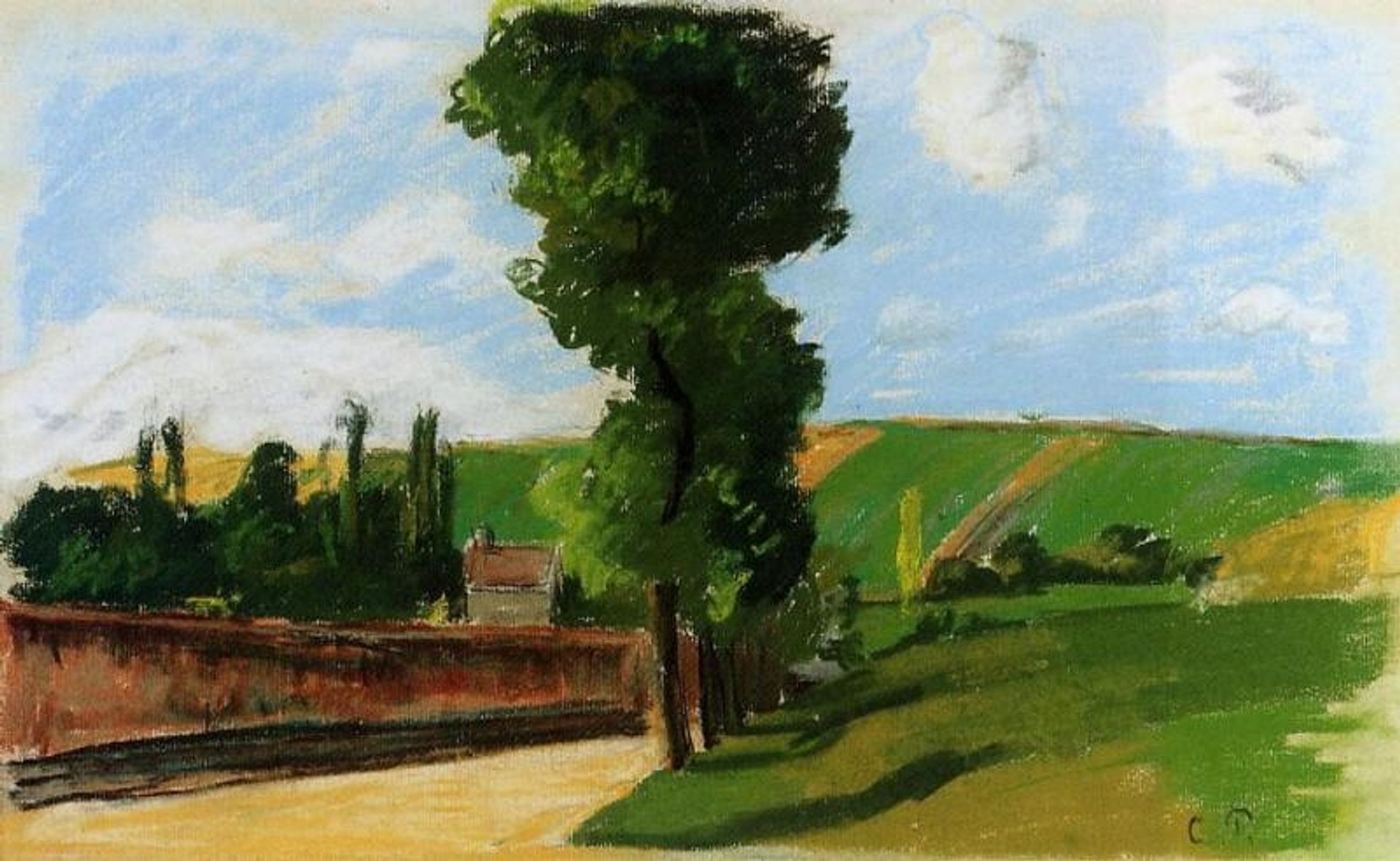 Landscape at Pontoise 2 by Camille Pissarro