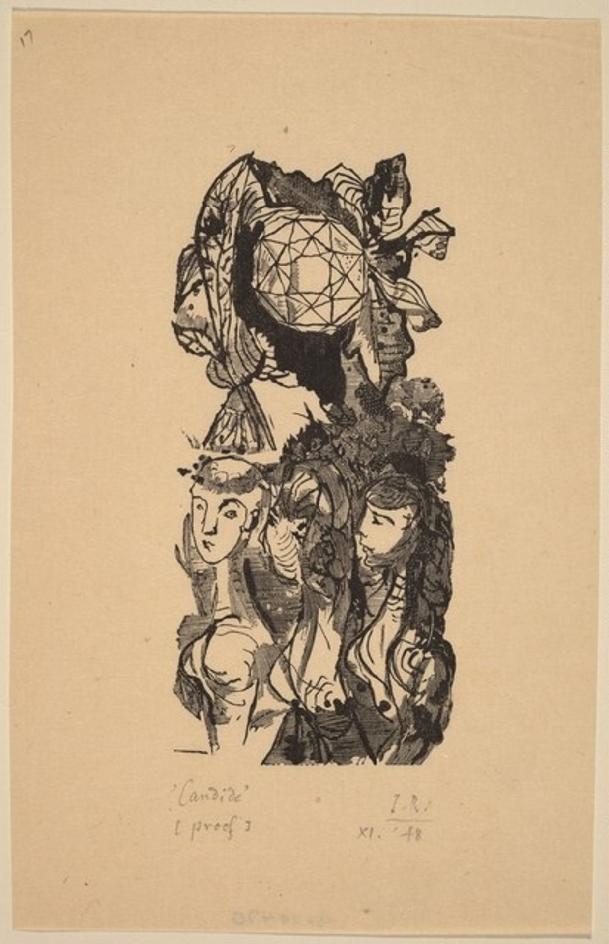 Illustration to Voltaire, "Candide" by Imre Reiner