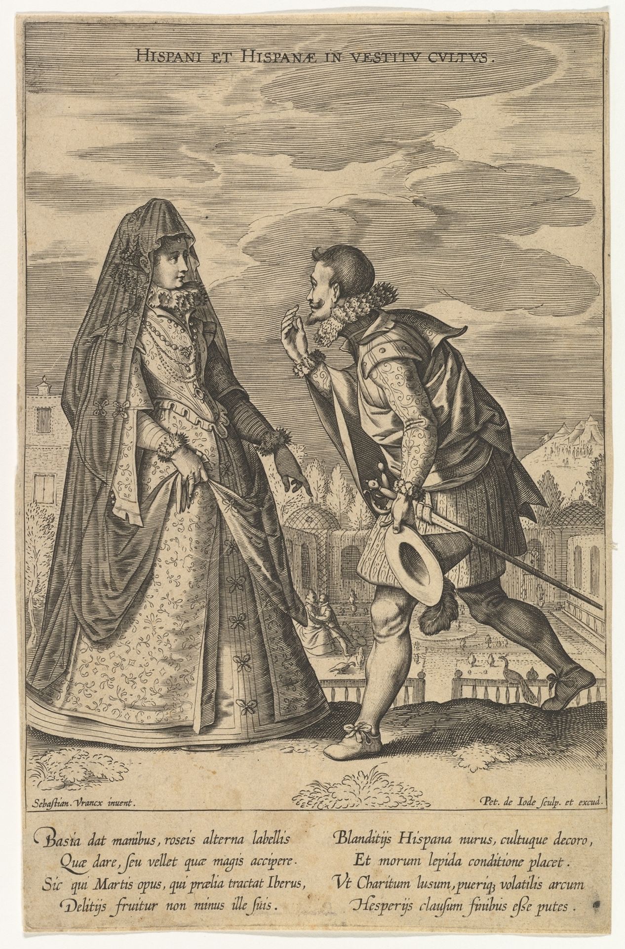 Hispani et Hispanae in Vestitu Cultus, from Fashions of Different Nations by Pieter de Jode I