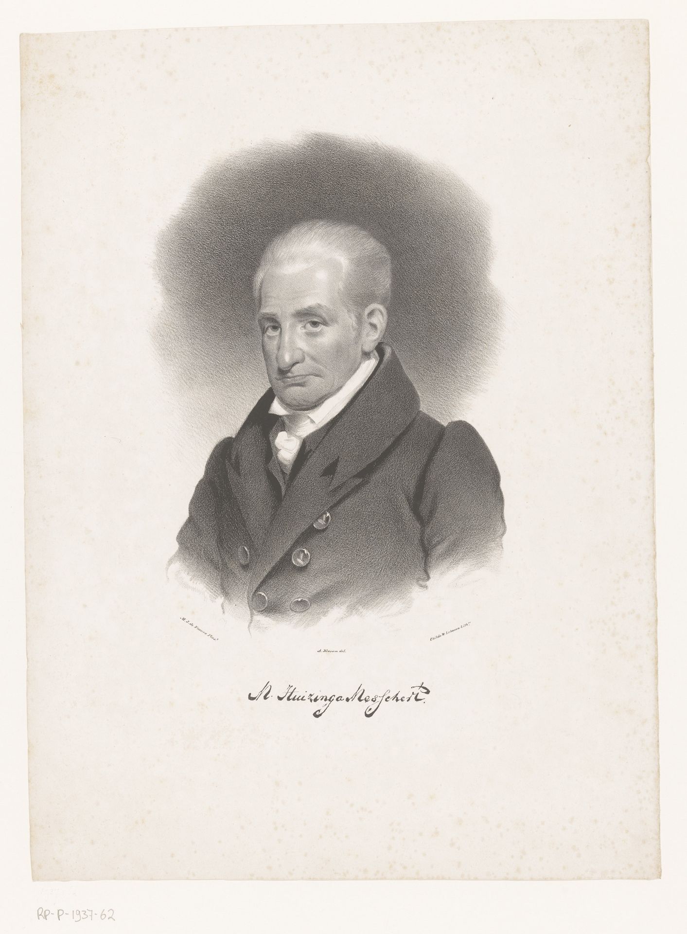 Portret van Mattheus Huizinga Messchert by Albert Newsam