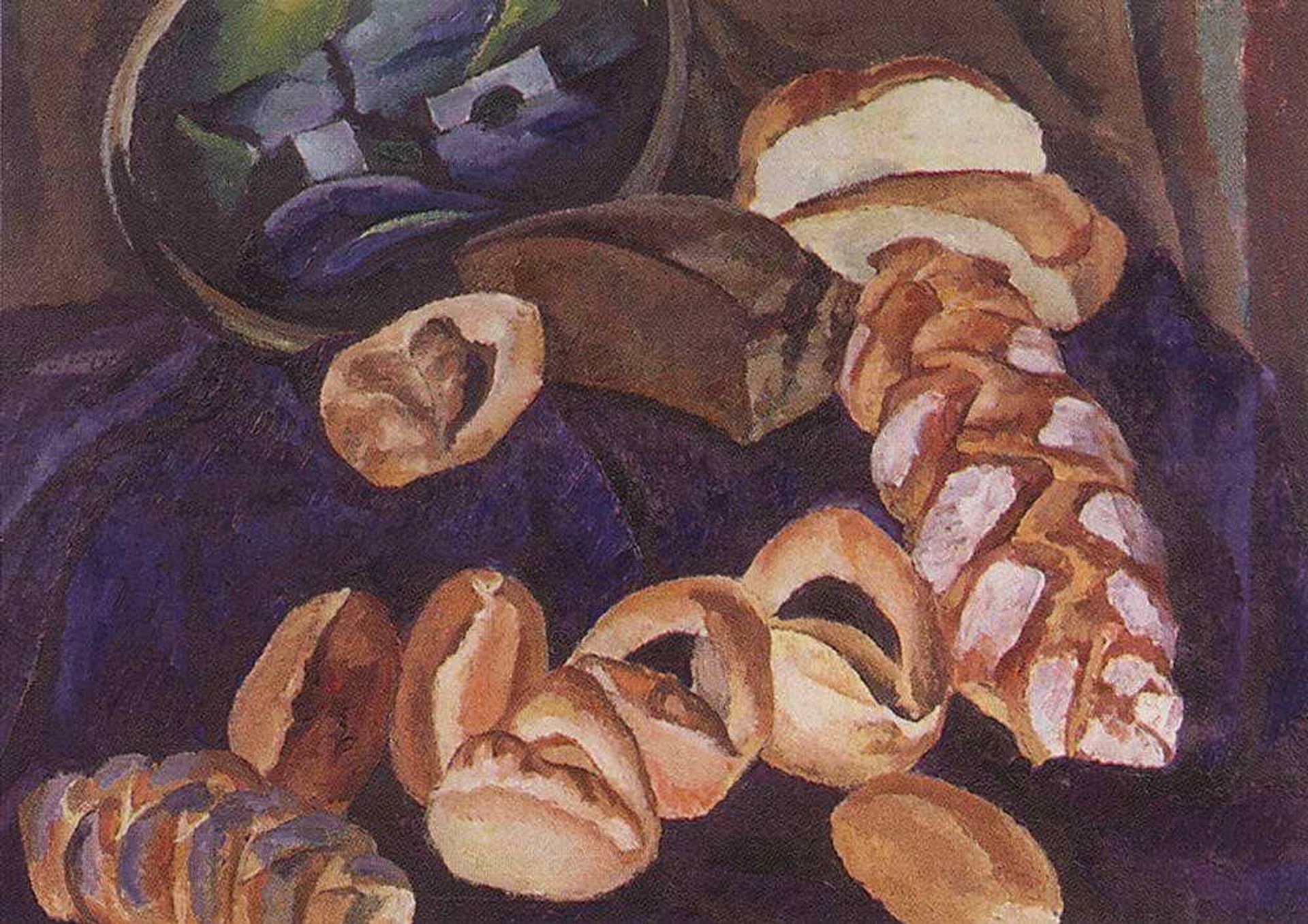 Bread on the blue by Pyotr Konchalovsky