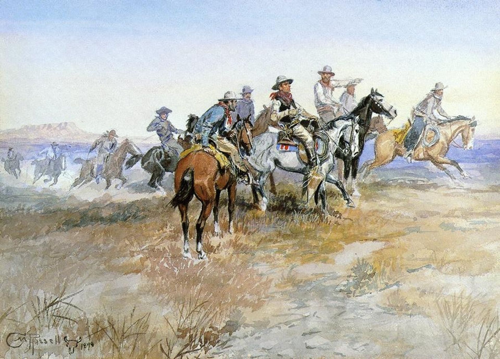 Start of Roundup by Charles M. Russell