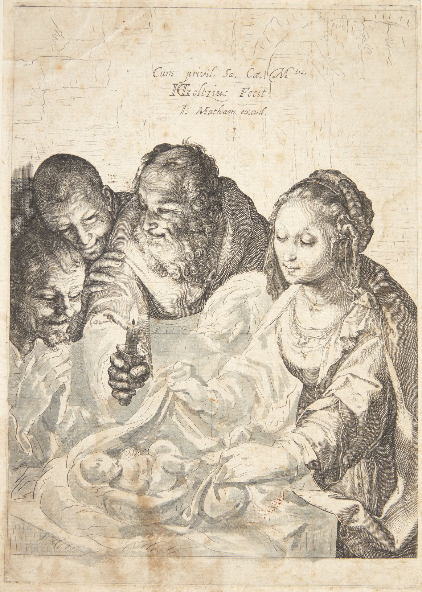 Hyrdernes tilbedelse by Hendrick Goltzius