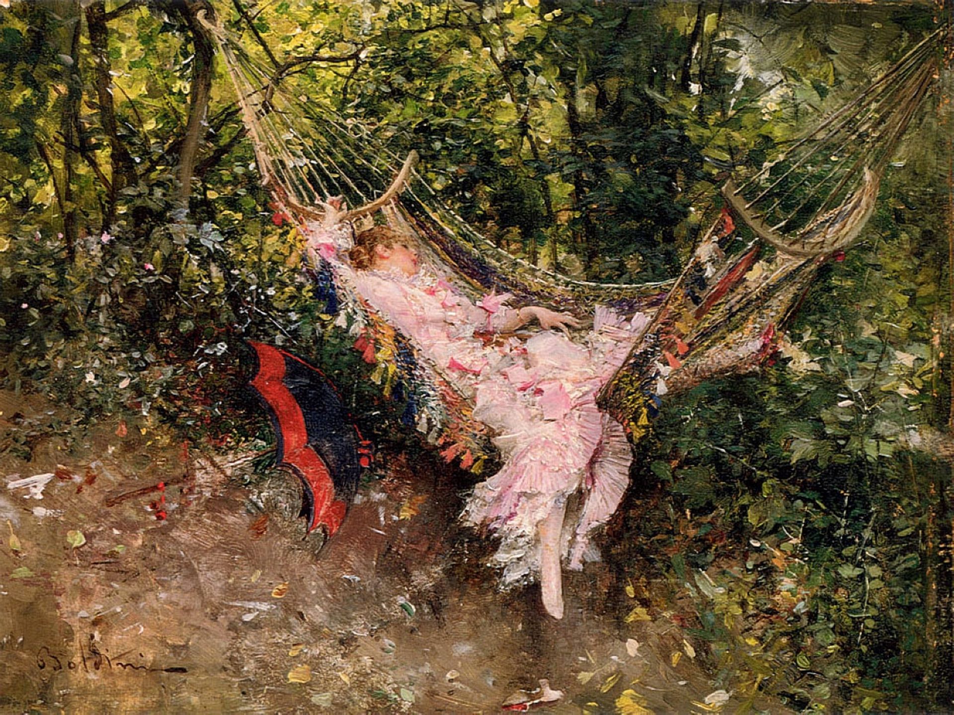 The hammock by Giovanni Boldini