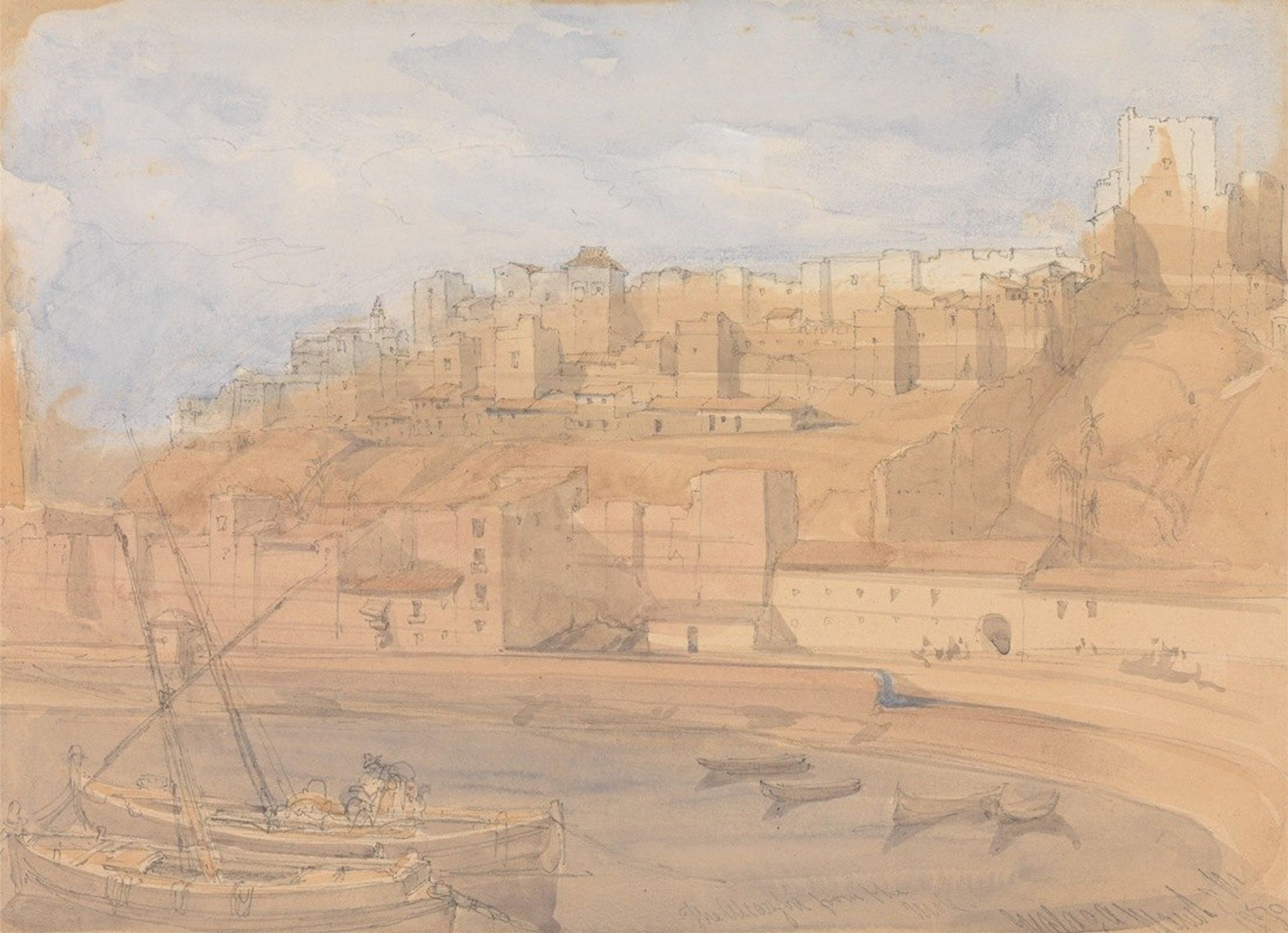 The Alcazaba from the Mole, Malaga by David Roberts