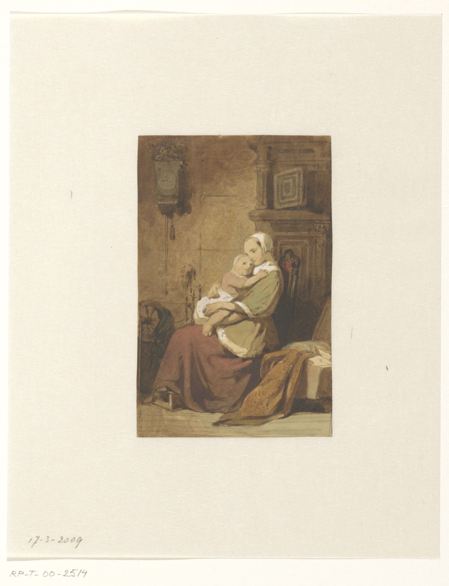 Moeder en kind in een interieur by Jacob Spoel