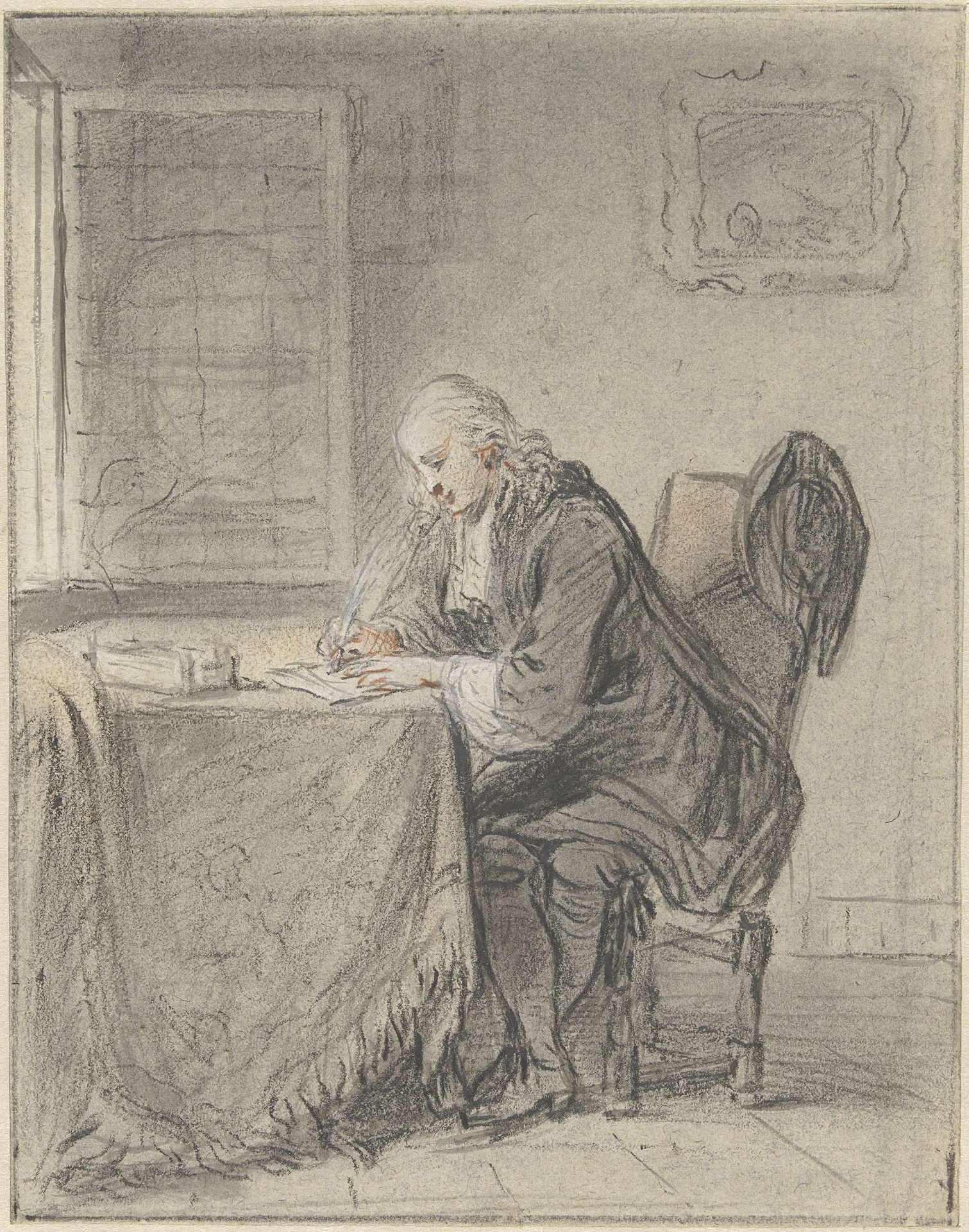 De briefschrijver by Willem Joseph Laquy