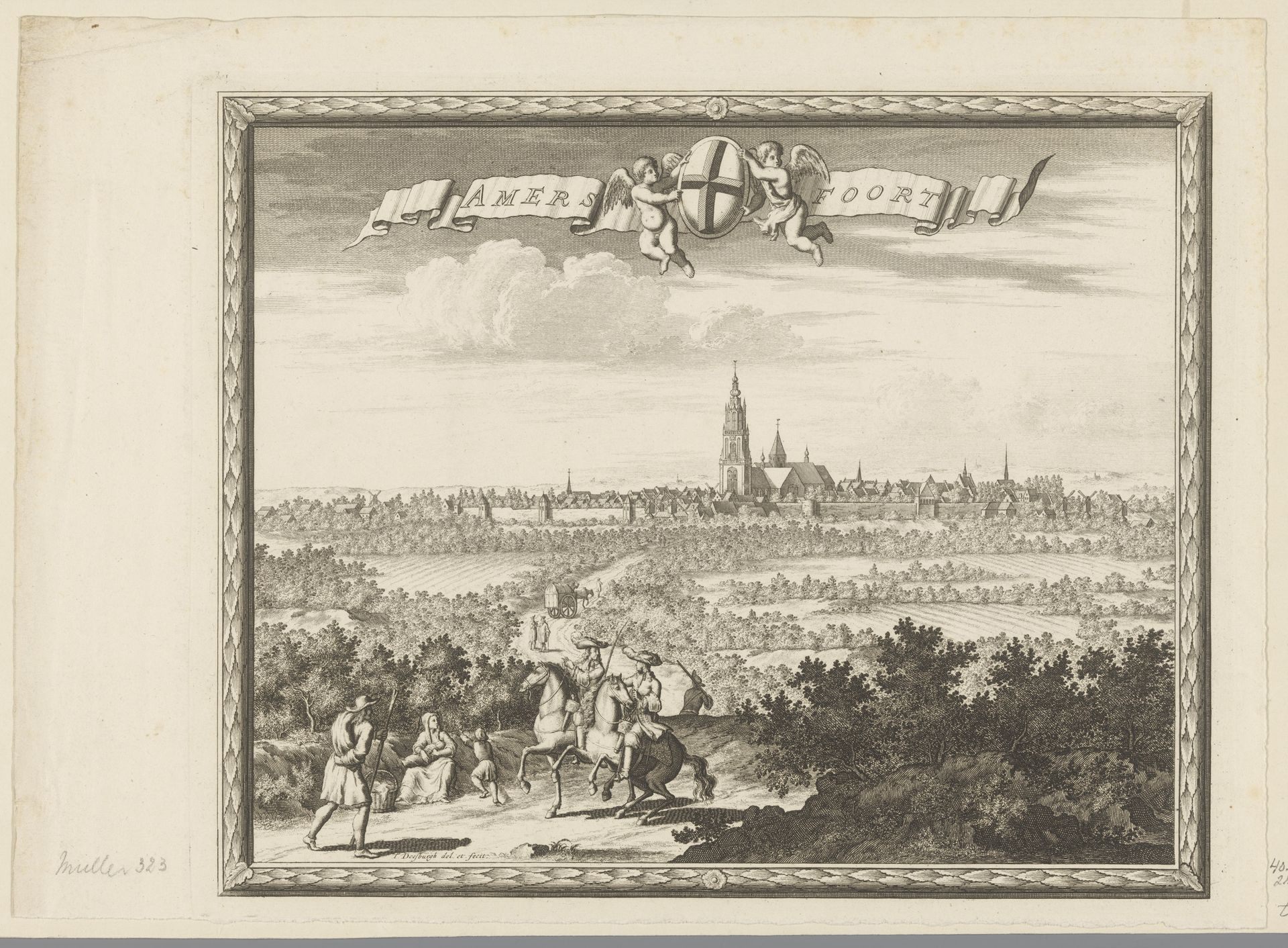 Gezicht op Amersfoort vanaf de berg by Thomas Doesburgh