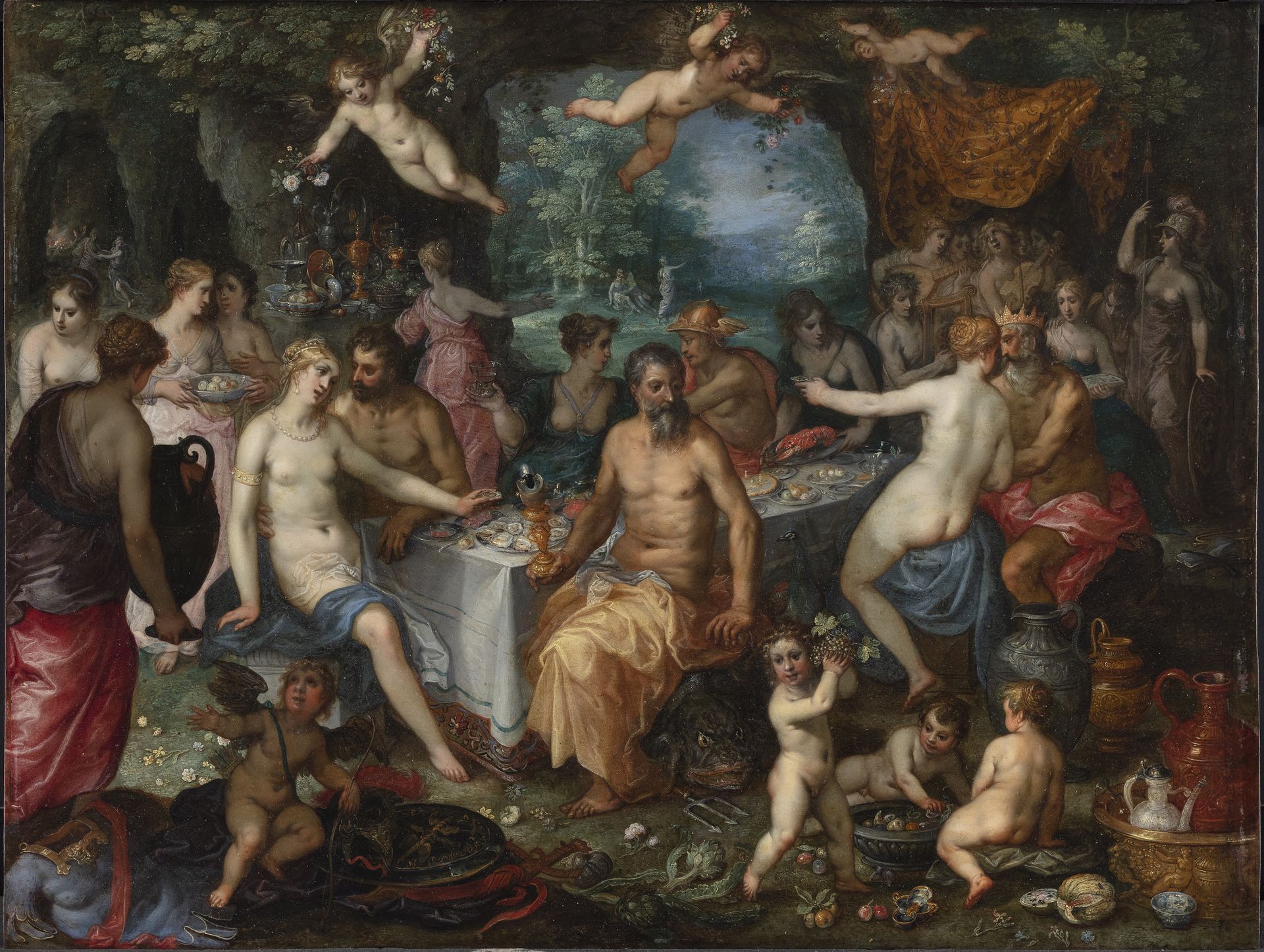 The Feast of the Gods. The Wedding of Peleus and Thetis by Jan Brueghel d.Æ.