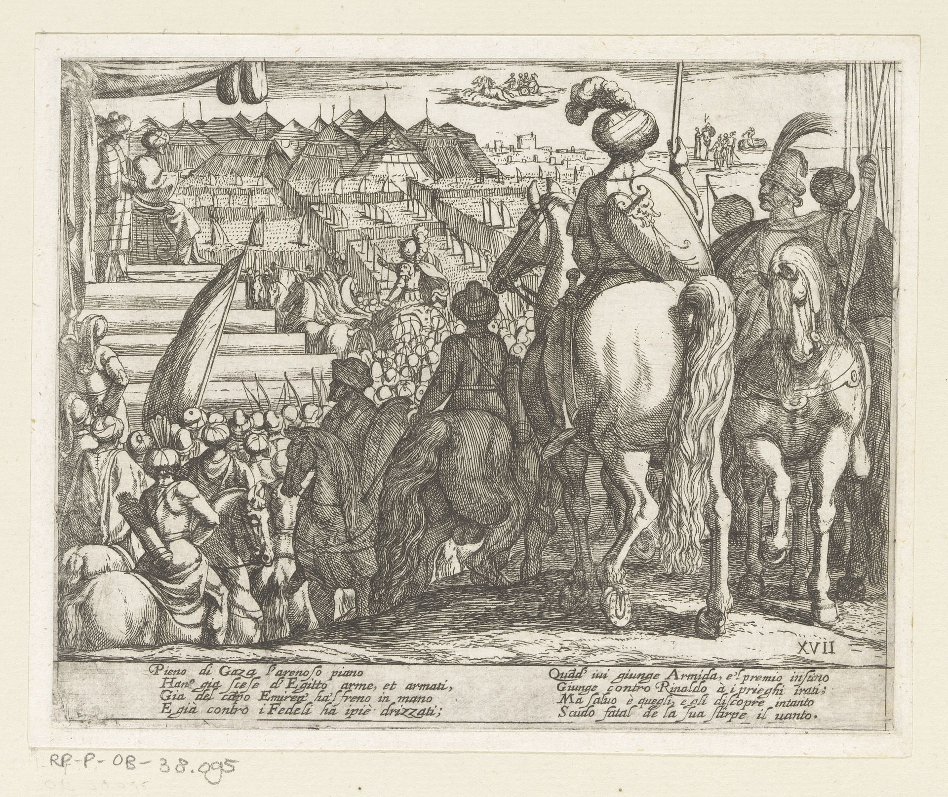 Illustratie bij Canto XVII van Tasso's 'Gerusalemme Liberata' by Antonio Tempesta