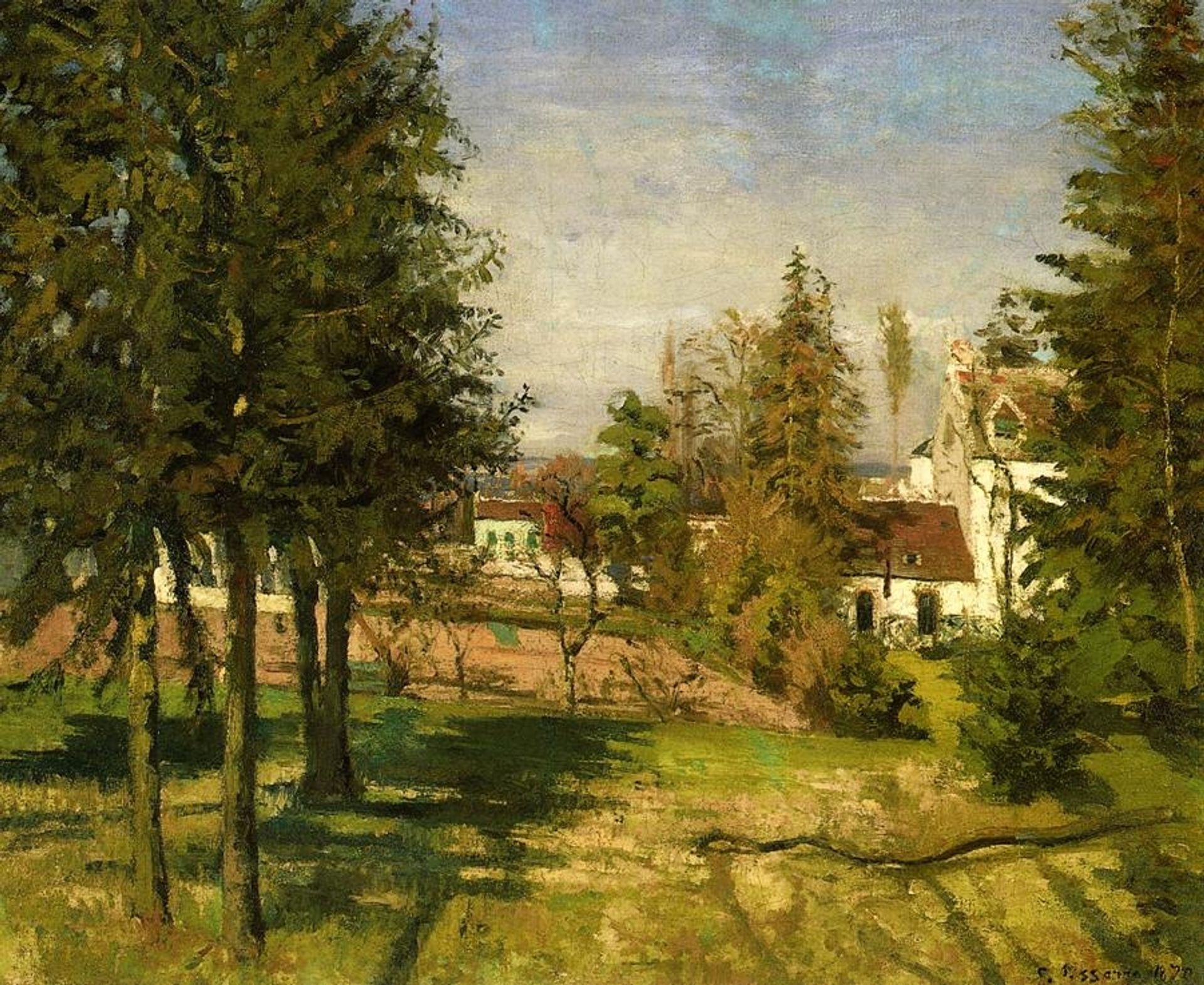 The Pine Trees of Louveciennes by Camille Pissarro