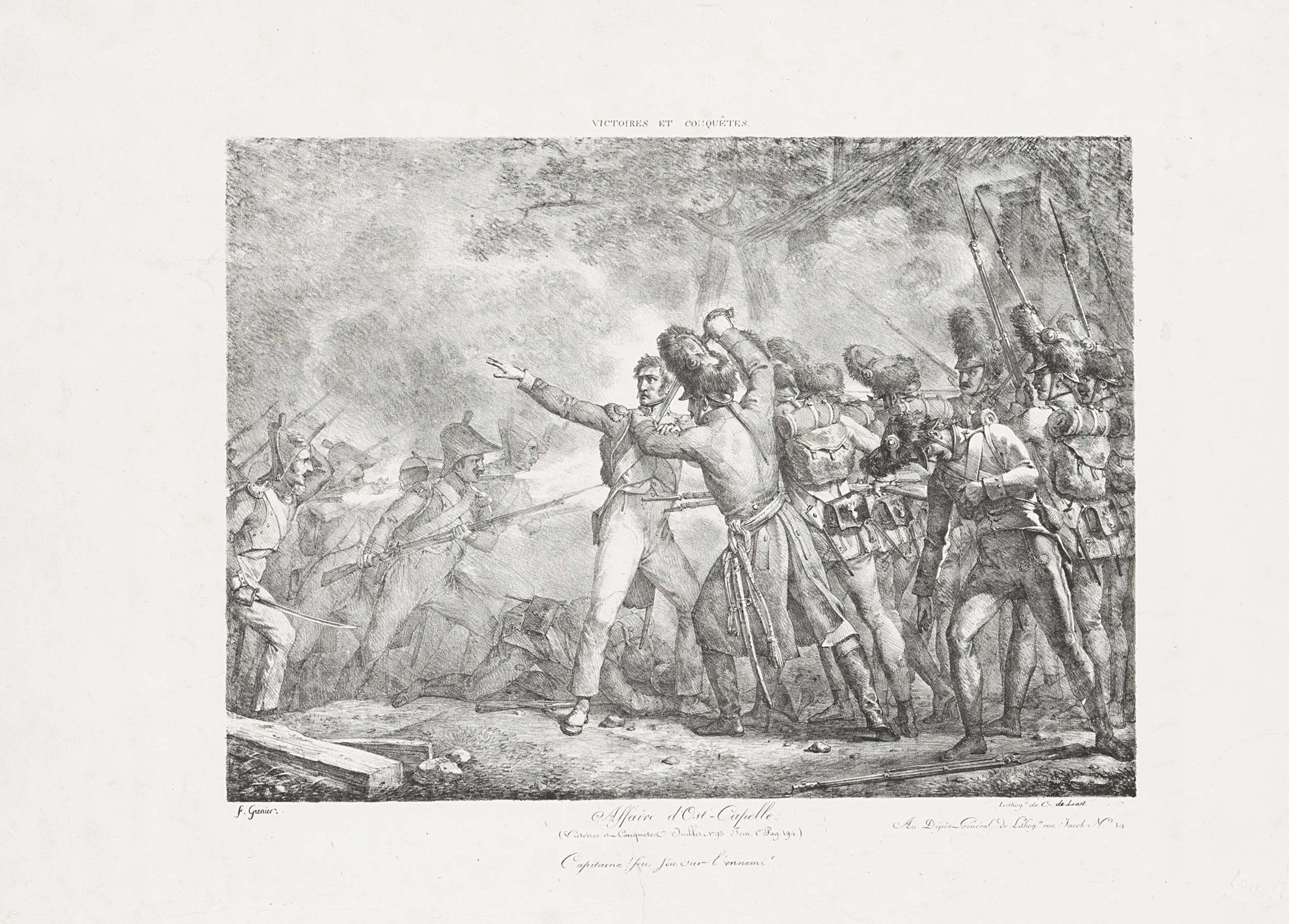 Dood van de Franse kapitein in Oostkapel, 1793 by François Grenier