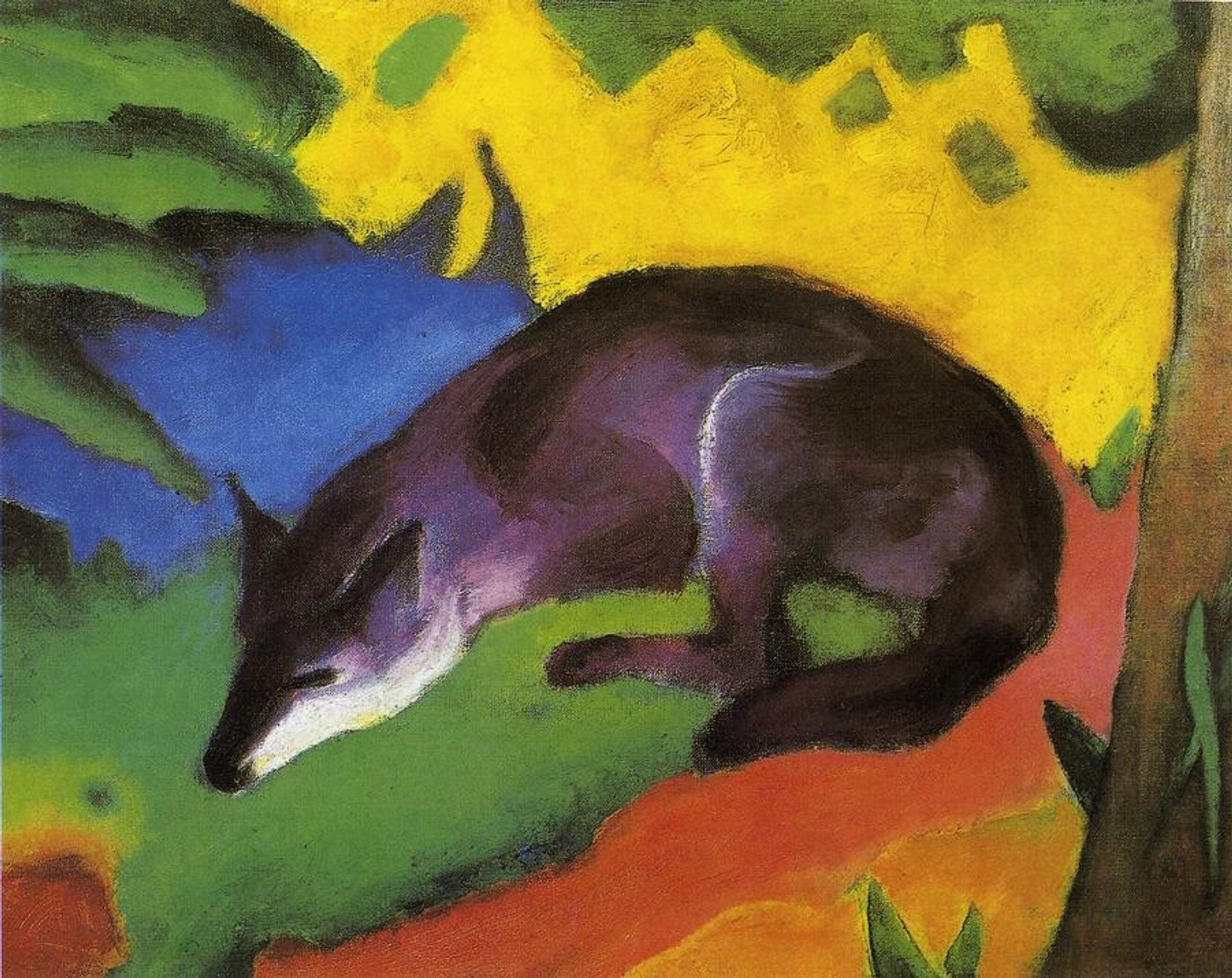 Blue-Black Fox by Franz Marc