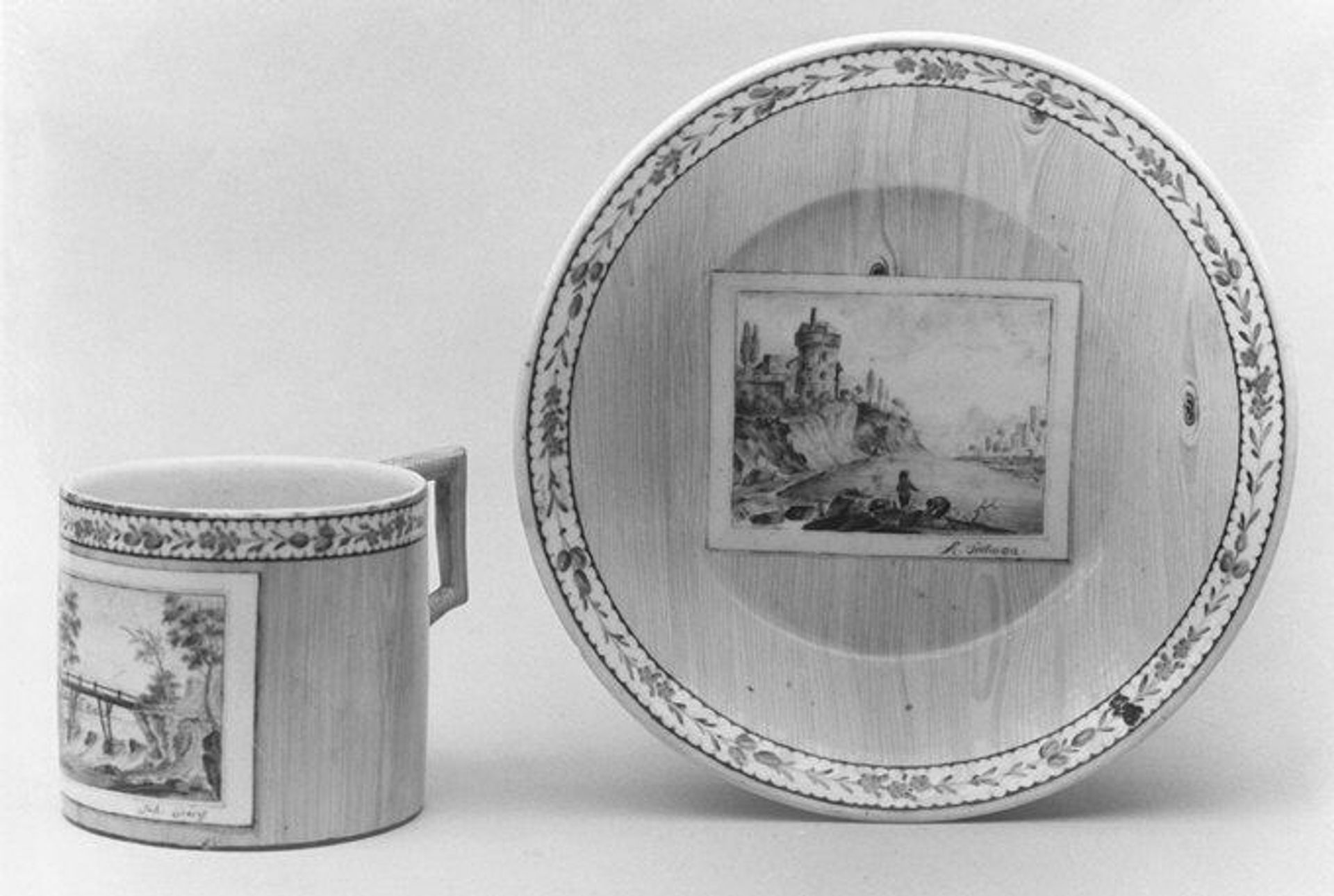 Cup and saucer by Nymphenburg Porcelain Manufactory